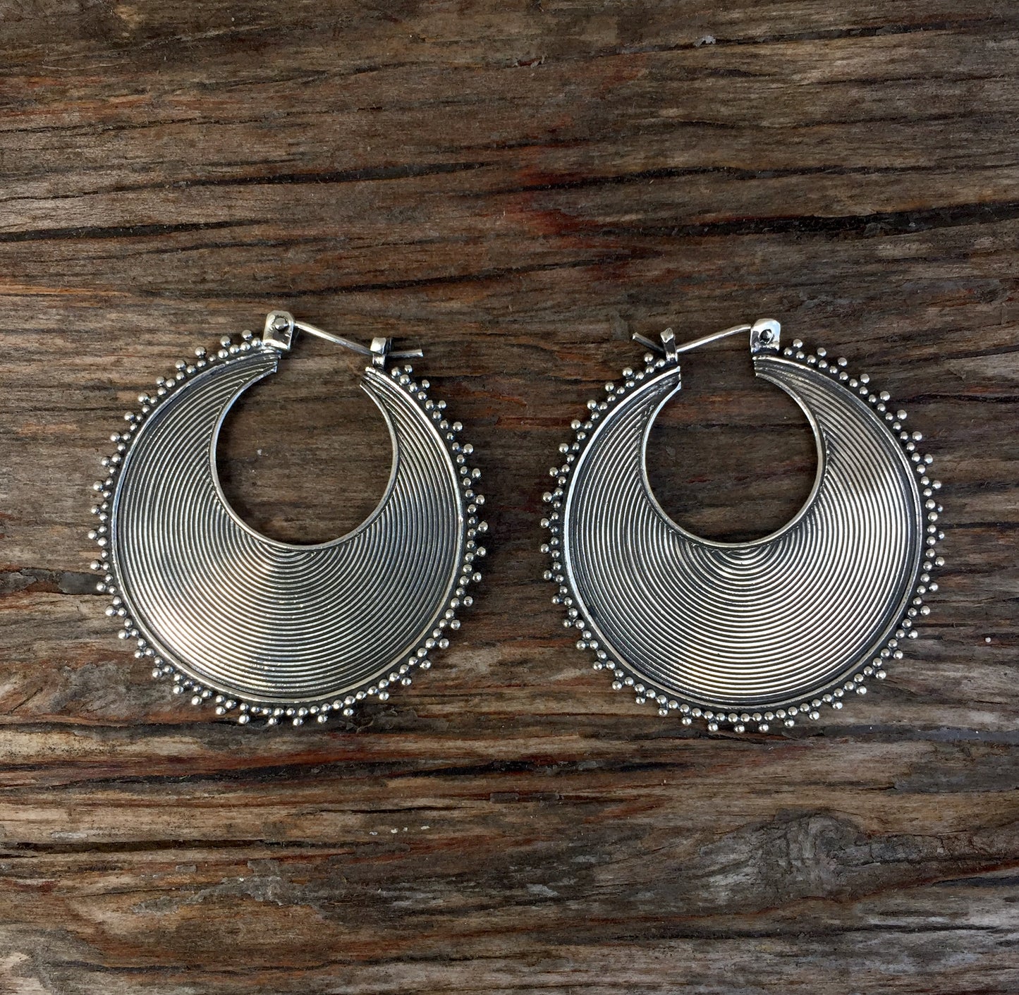 Handmade Sterling Silver Hoop Earrings