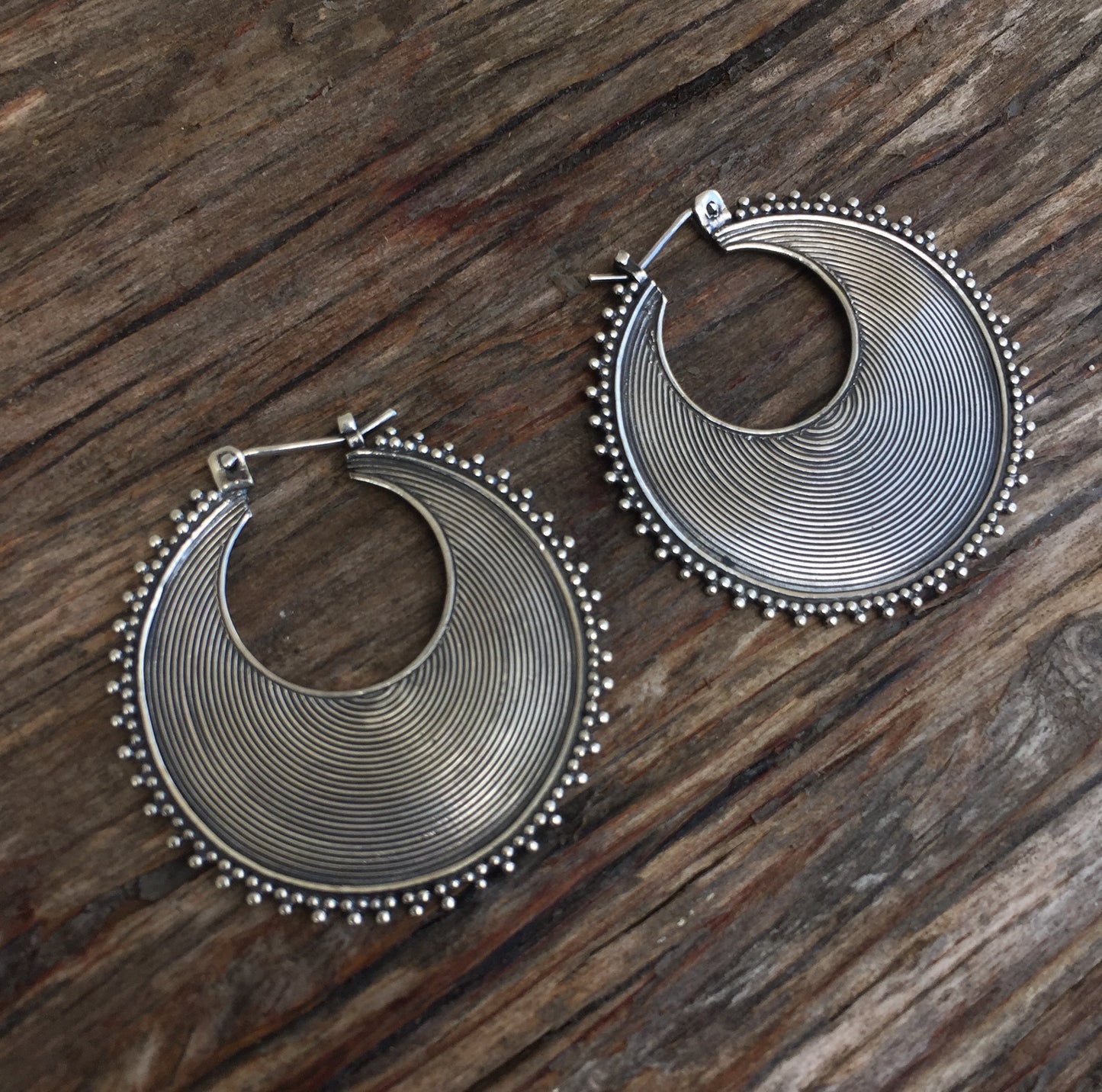 Handmade Sterling Silver Hoop Earrings