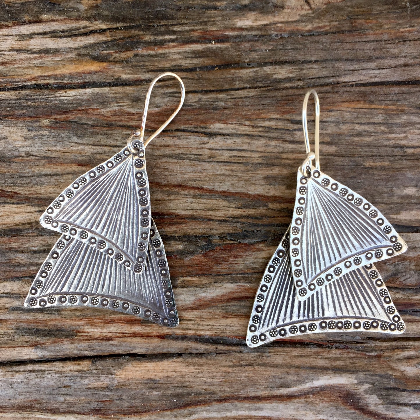 Stamped Dangle Earrings