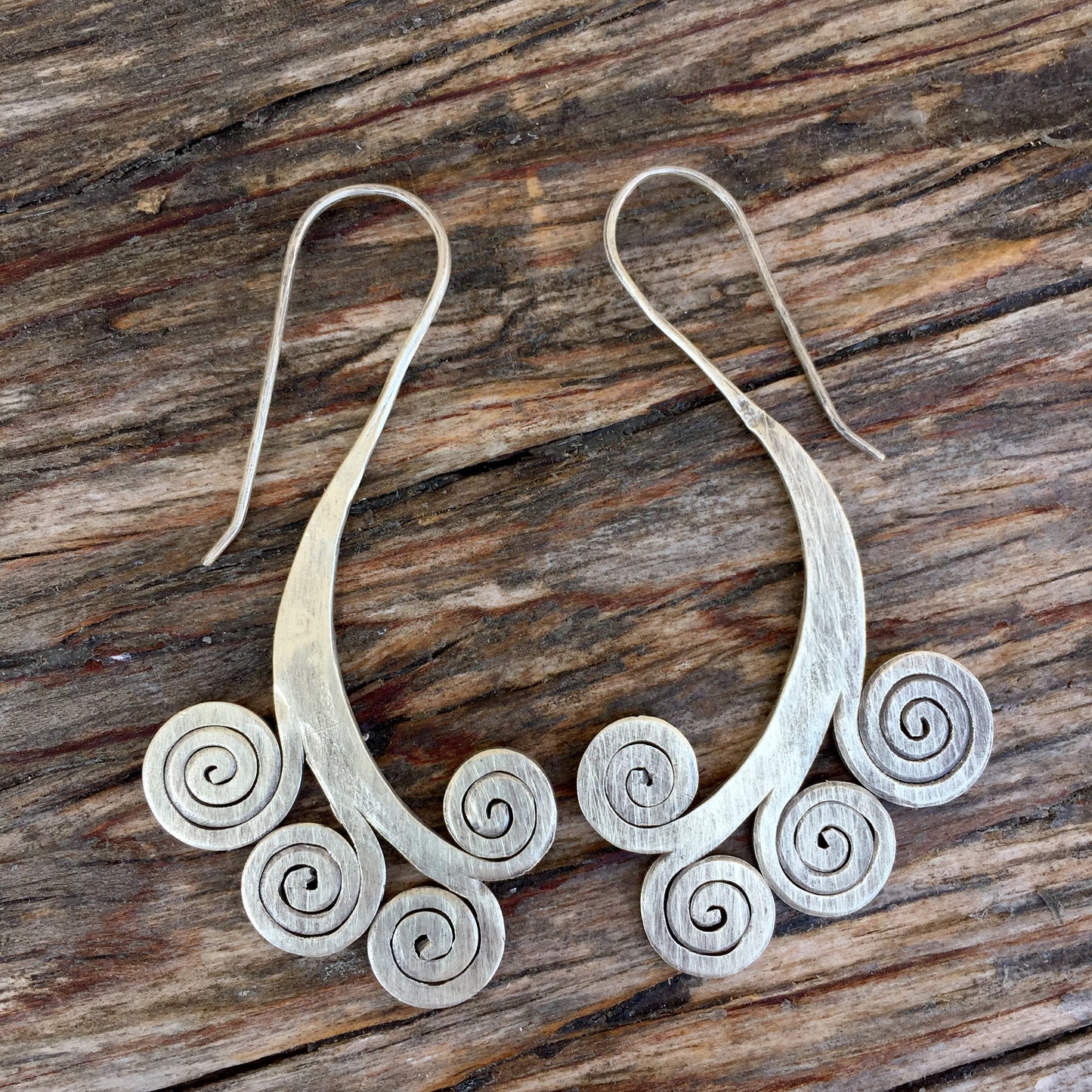 Spirals Silver earrings