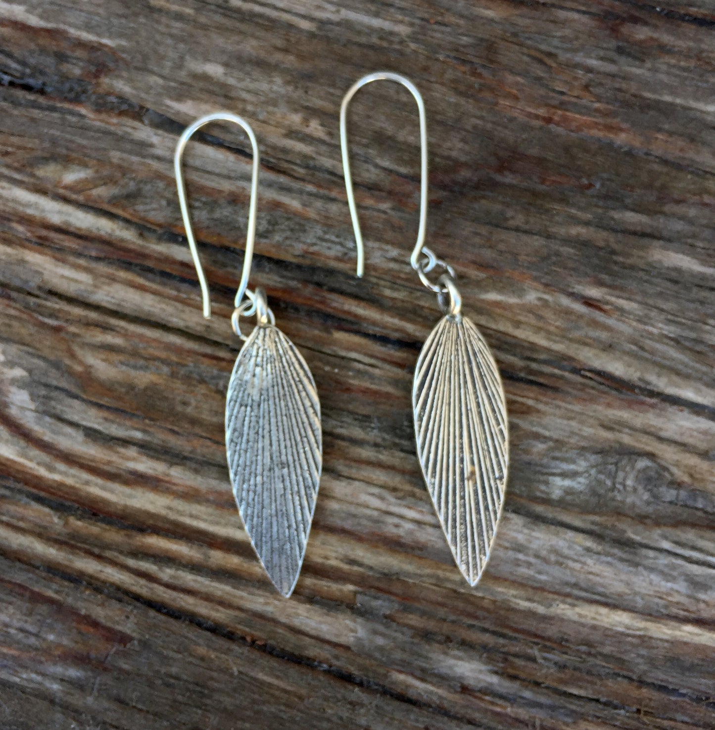 Silver Leaf Dangle Earrings
