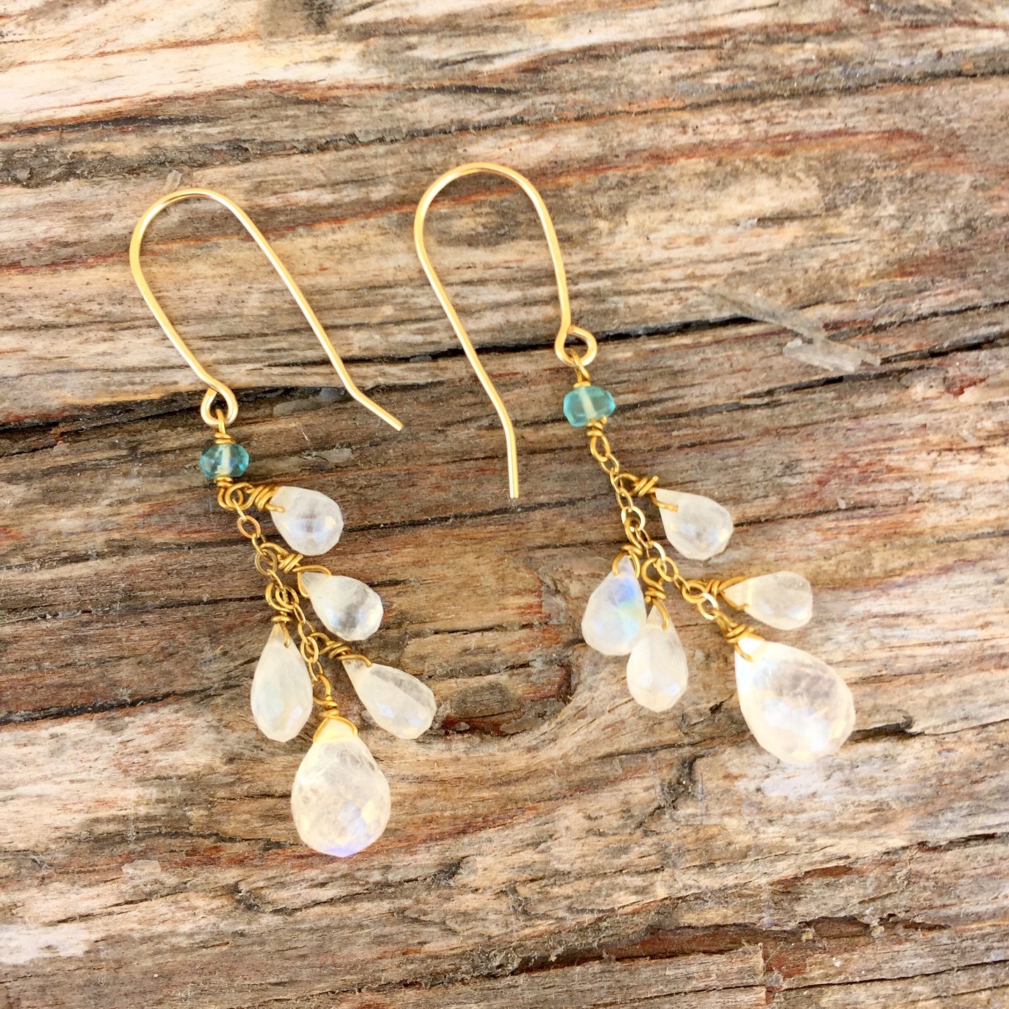 Rainbow Moonstone Earrings