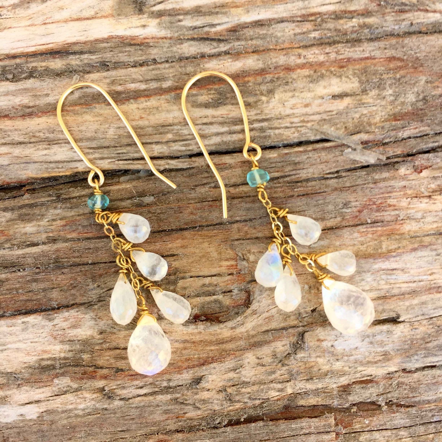Rainbow Moonstone Earrings