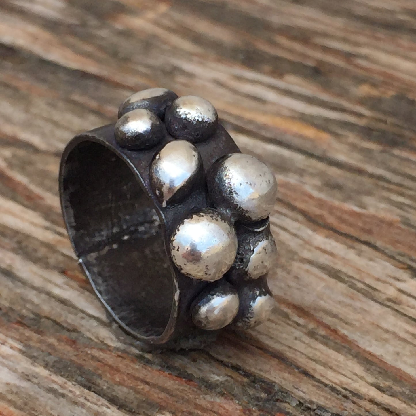 Granulated Sterling Silver Ring