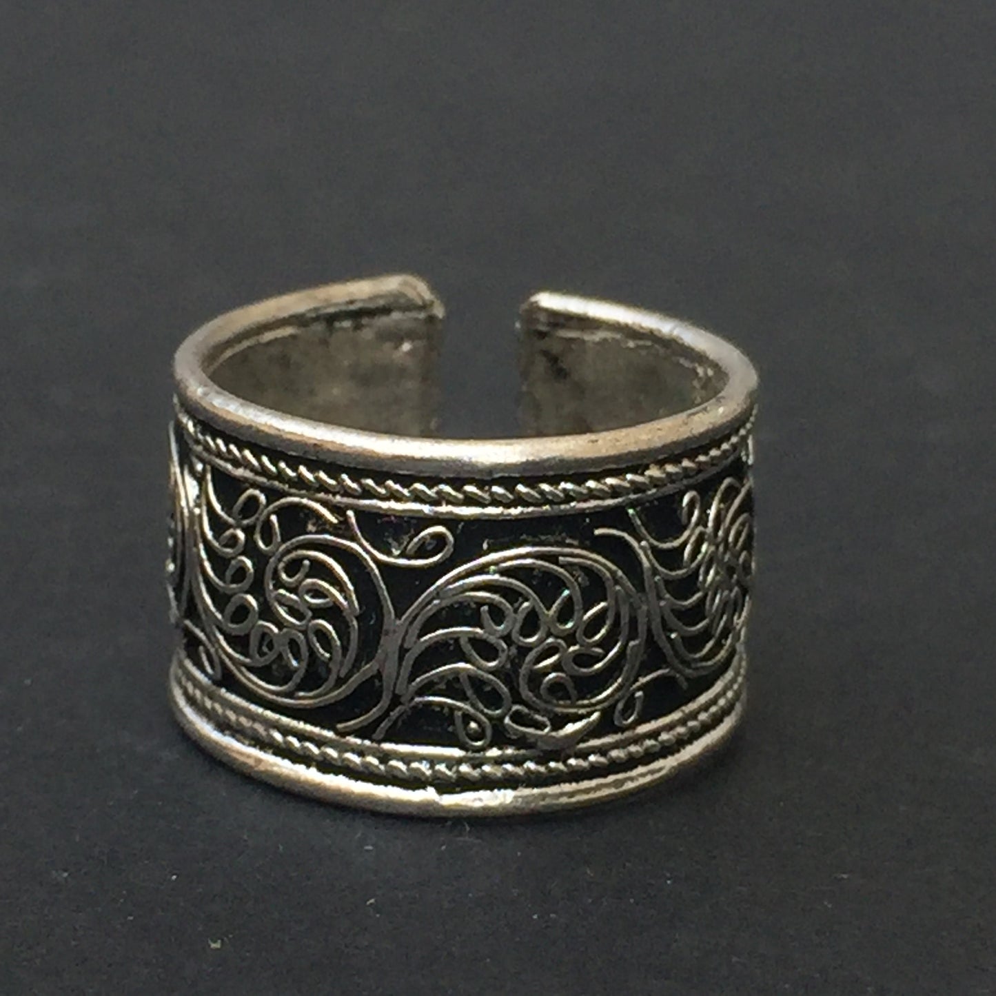 Filigree Wide Band Ring