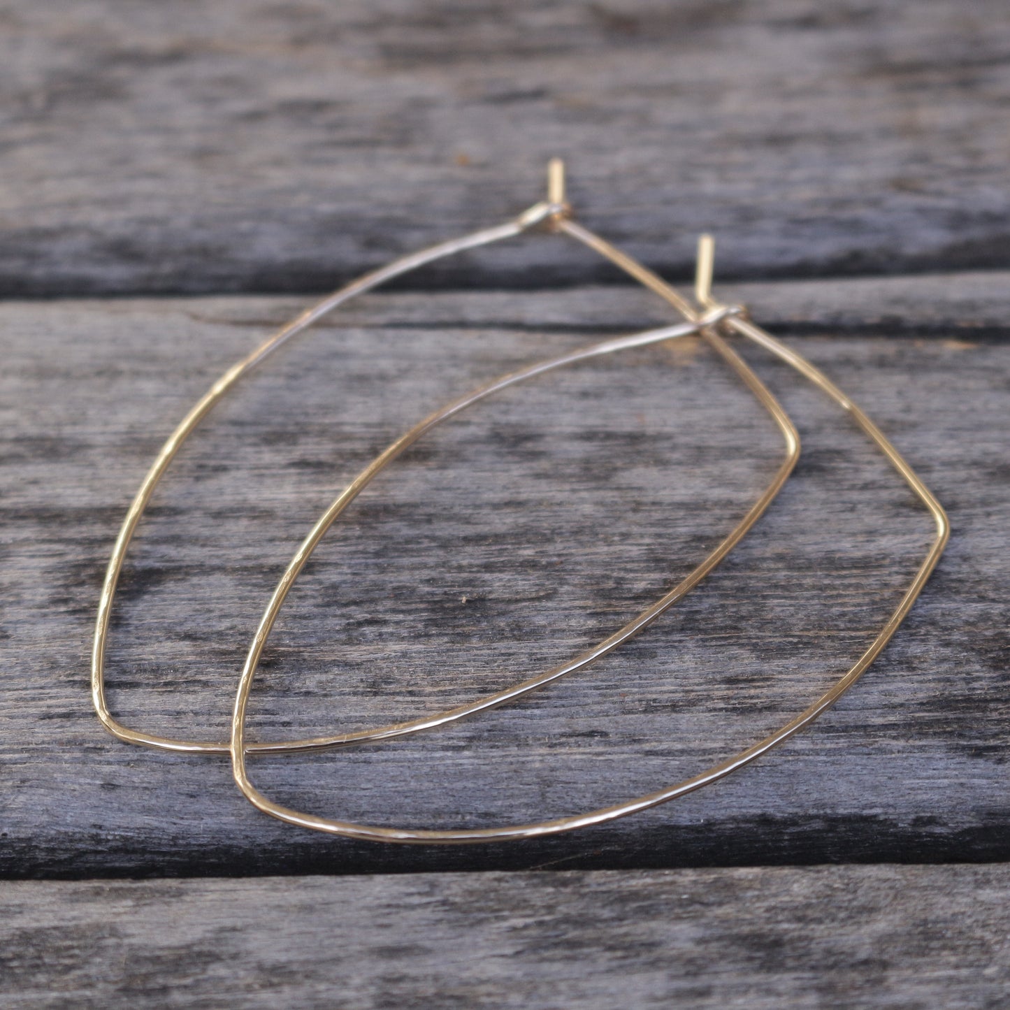 Marquise Gold Filled Hoops