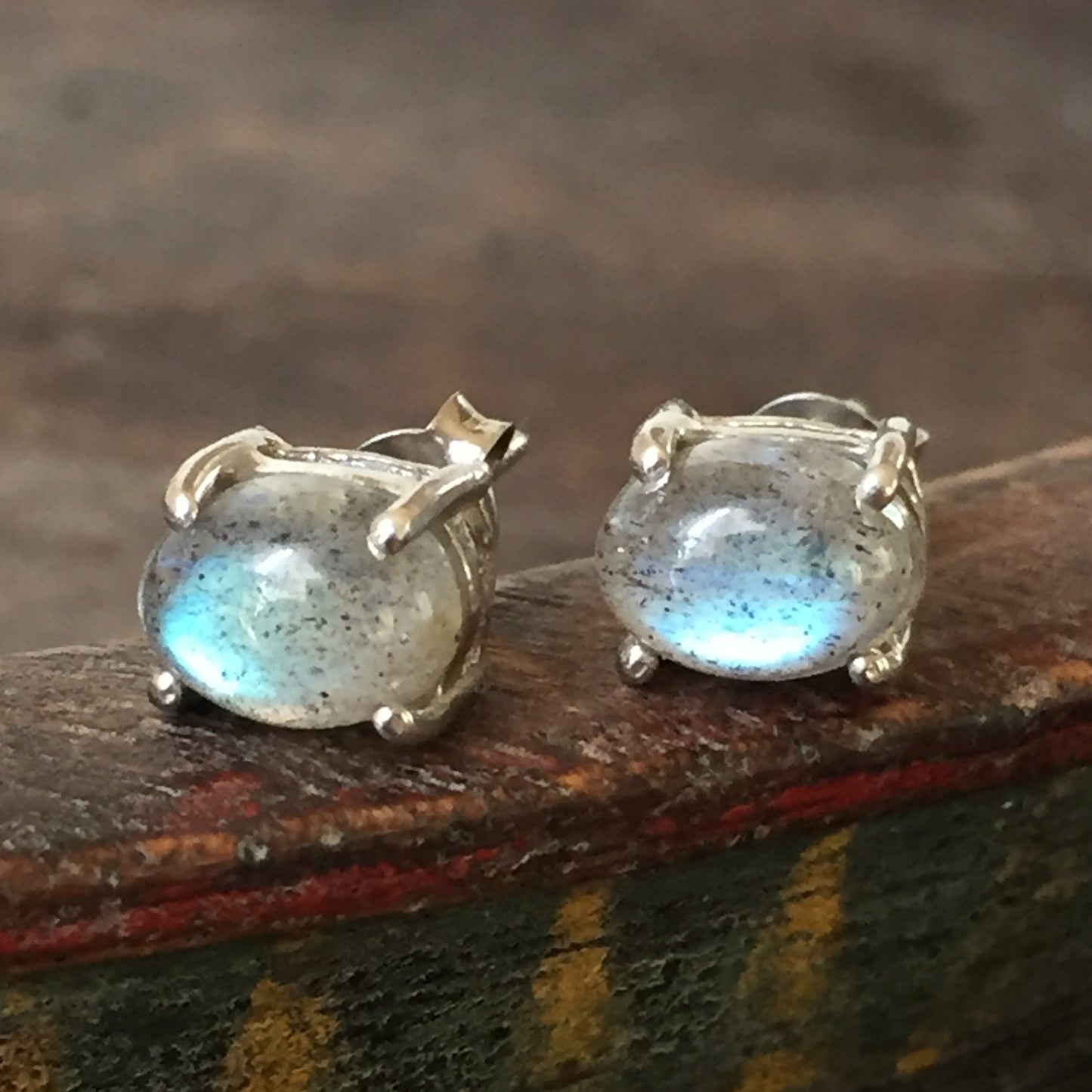 Labradorite Stud Earrings