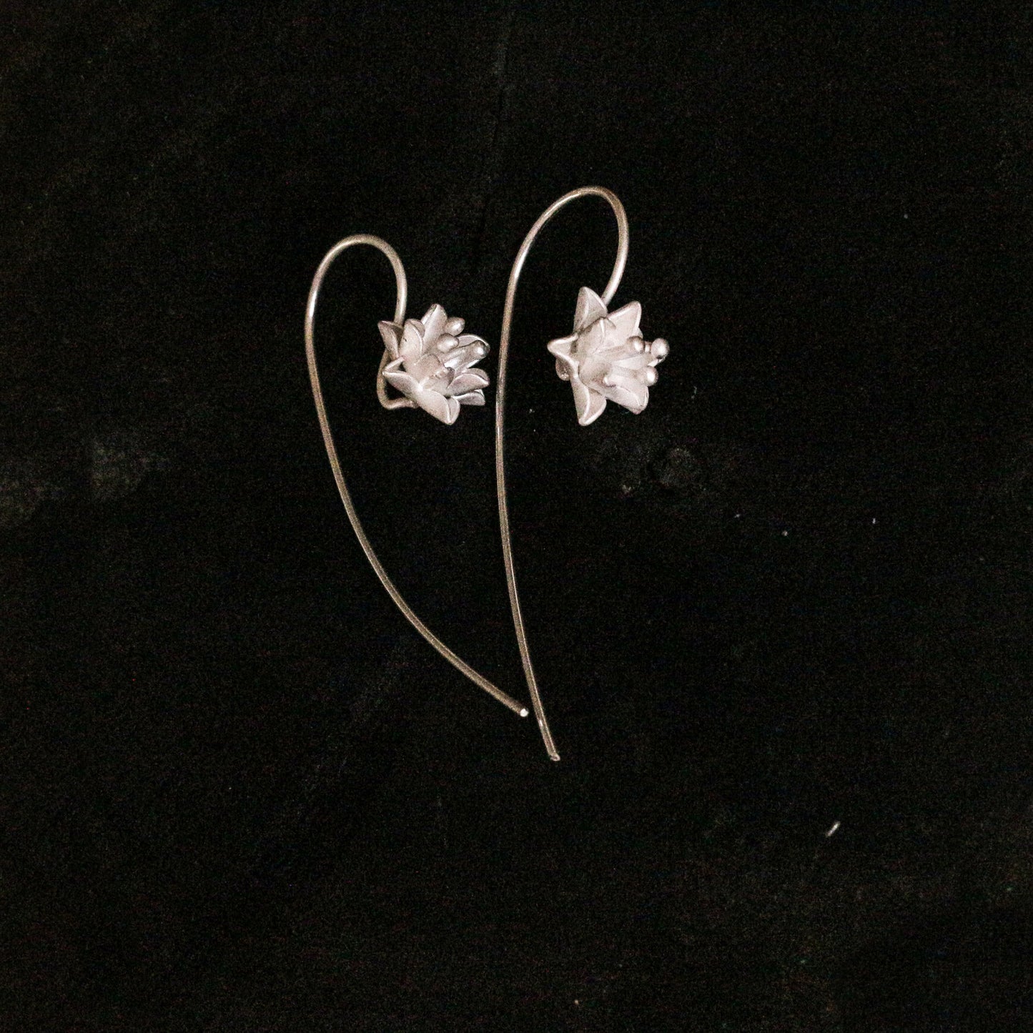 Sterling Silver Flower Bud Earrings