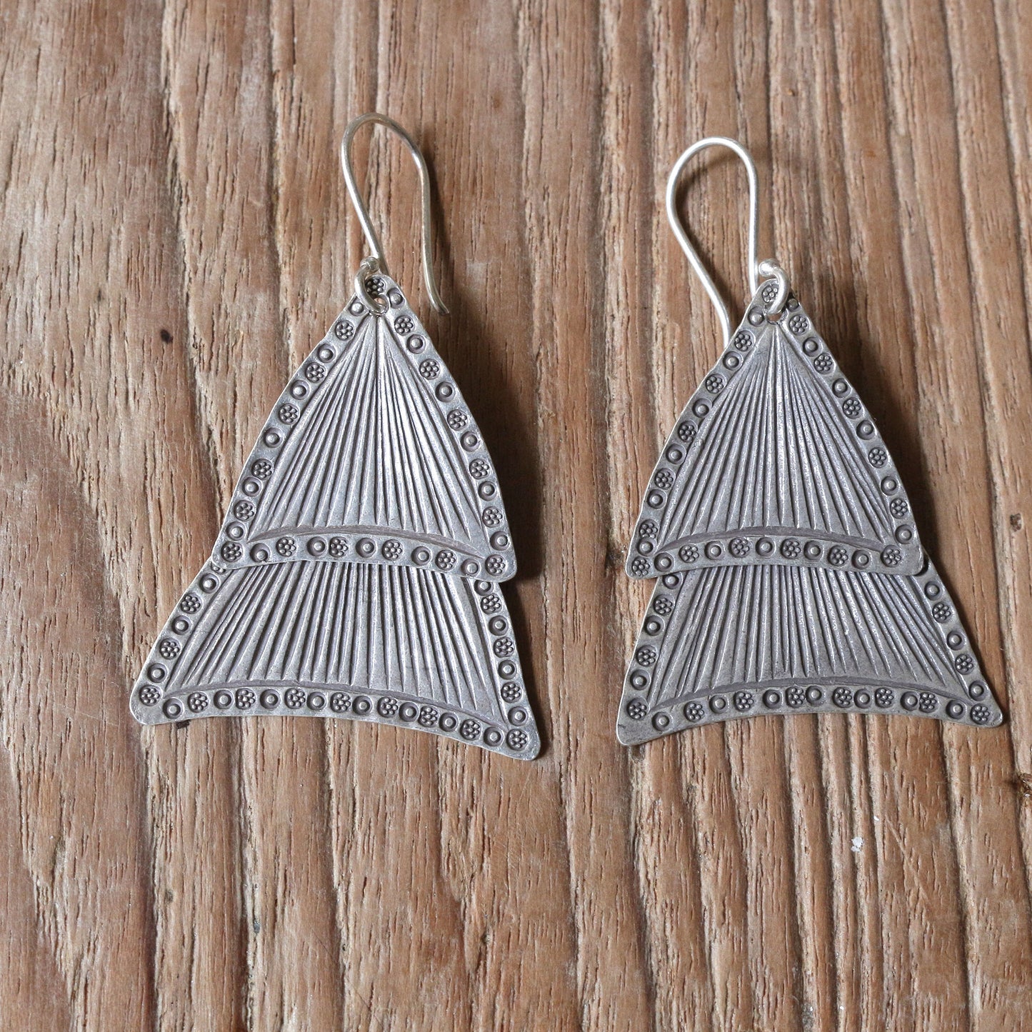 Stamped Dangle Earrings