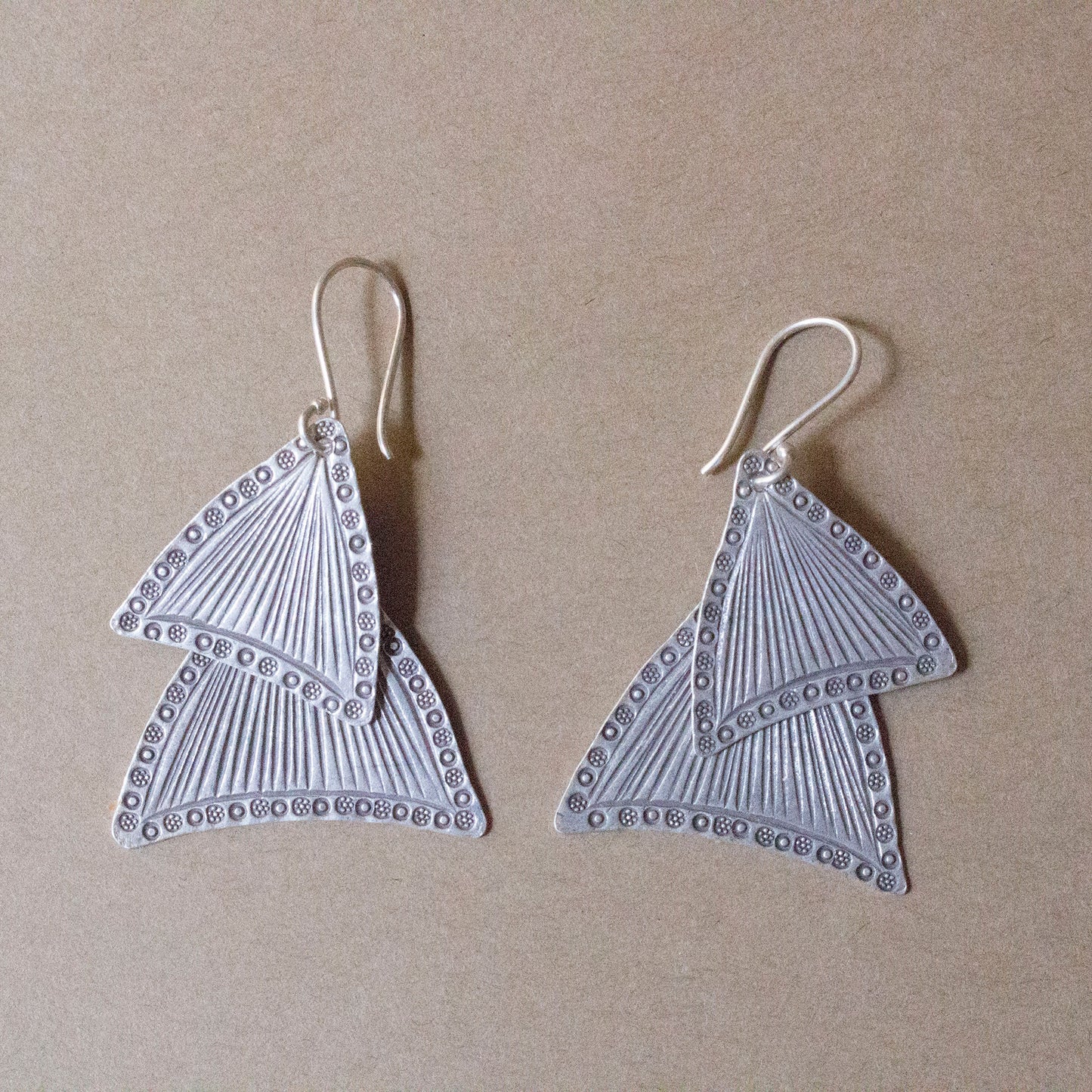 Stamped Dangle Earrings