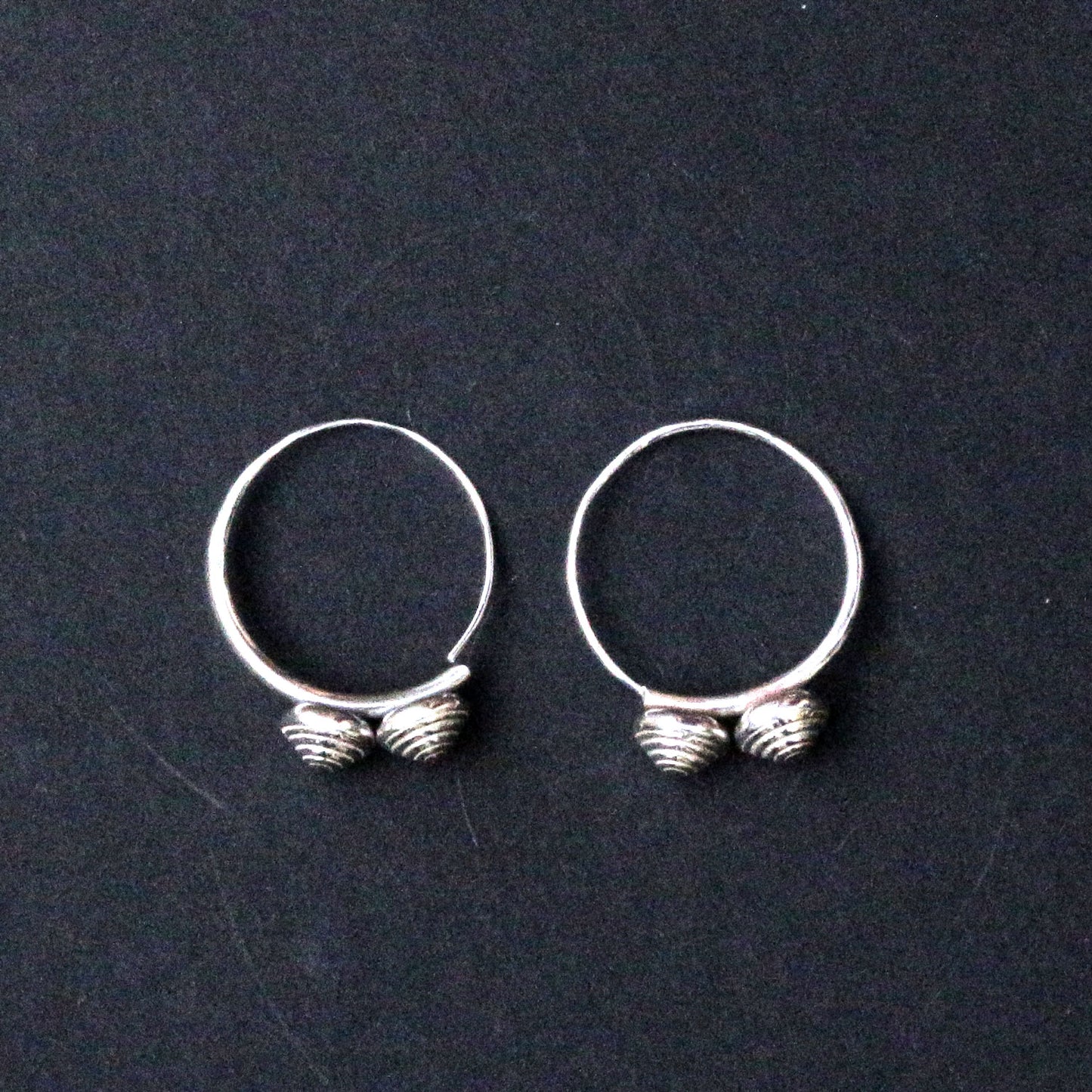 Solid Hilltribe Silver Hoop earrings