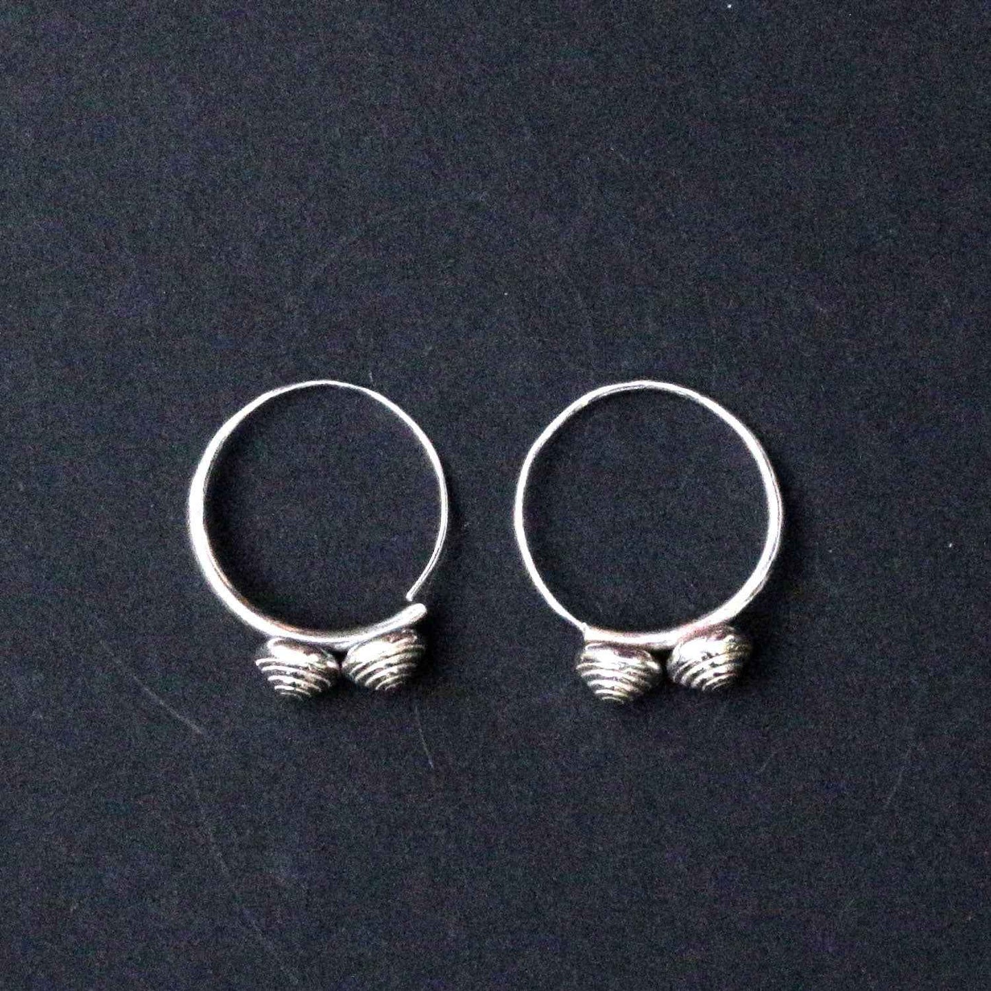 Solid Hilltribe Silver Hoop earrings