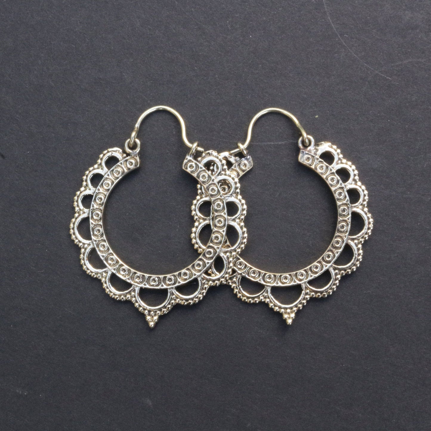 Brass Hoops Earrings