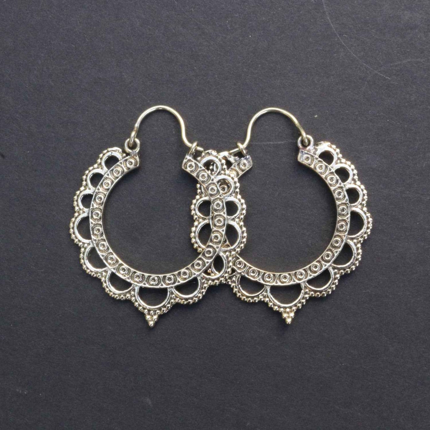 Brass Hoops Earrings