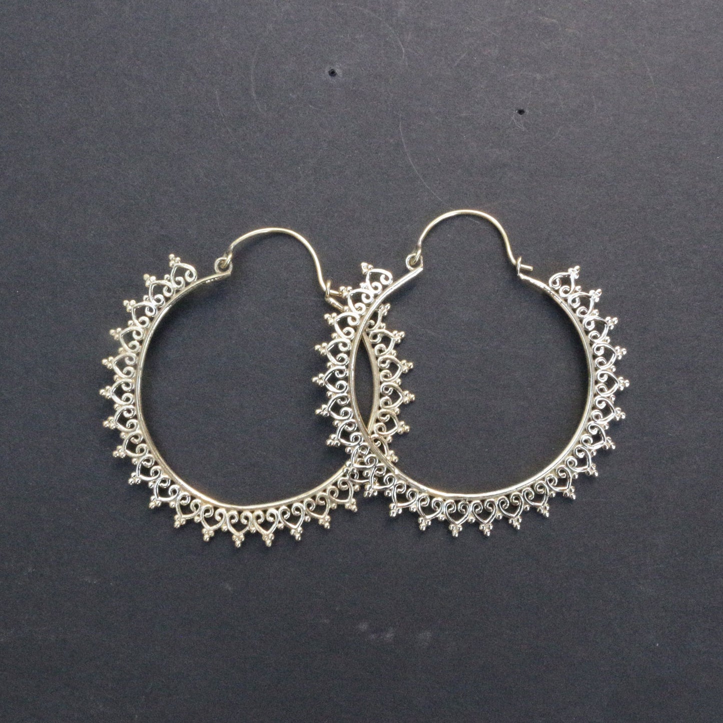 Brass Hoop Earrings