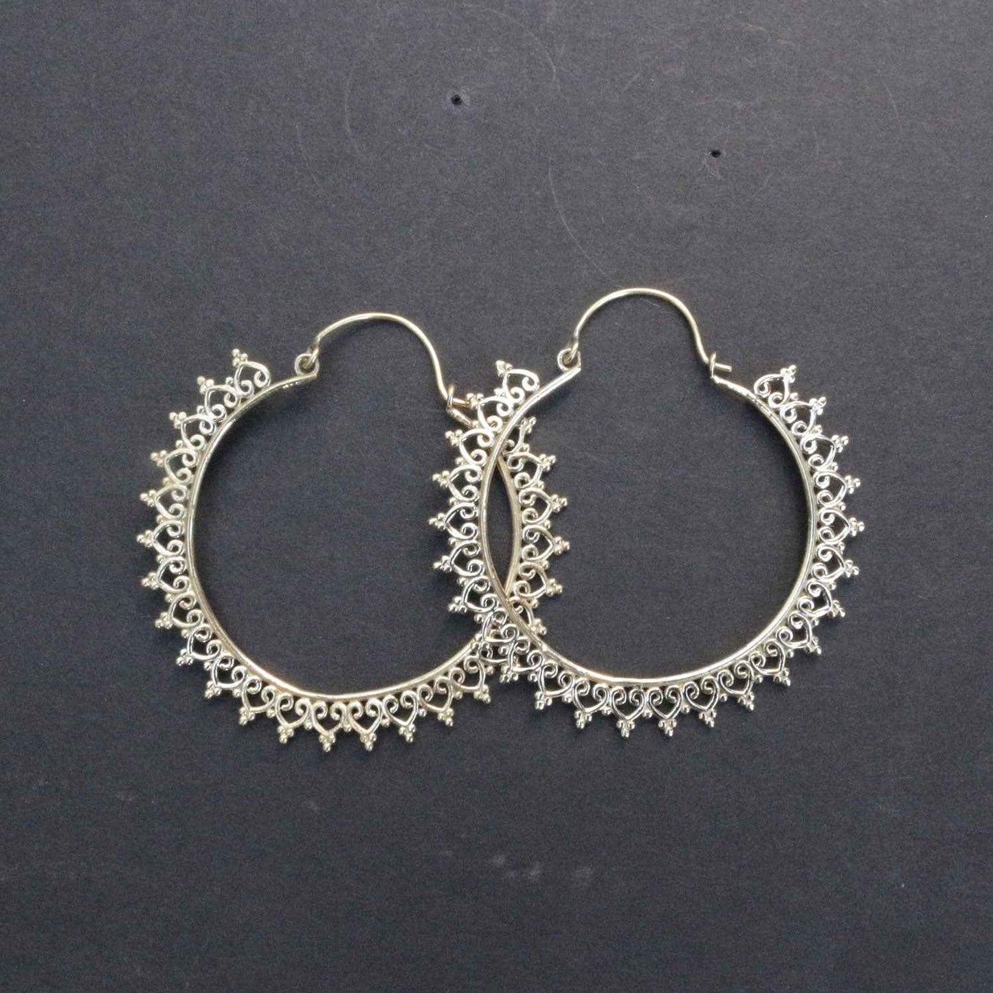 Brass Hoop Earrings