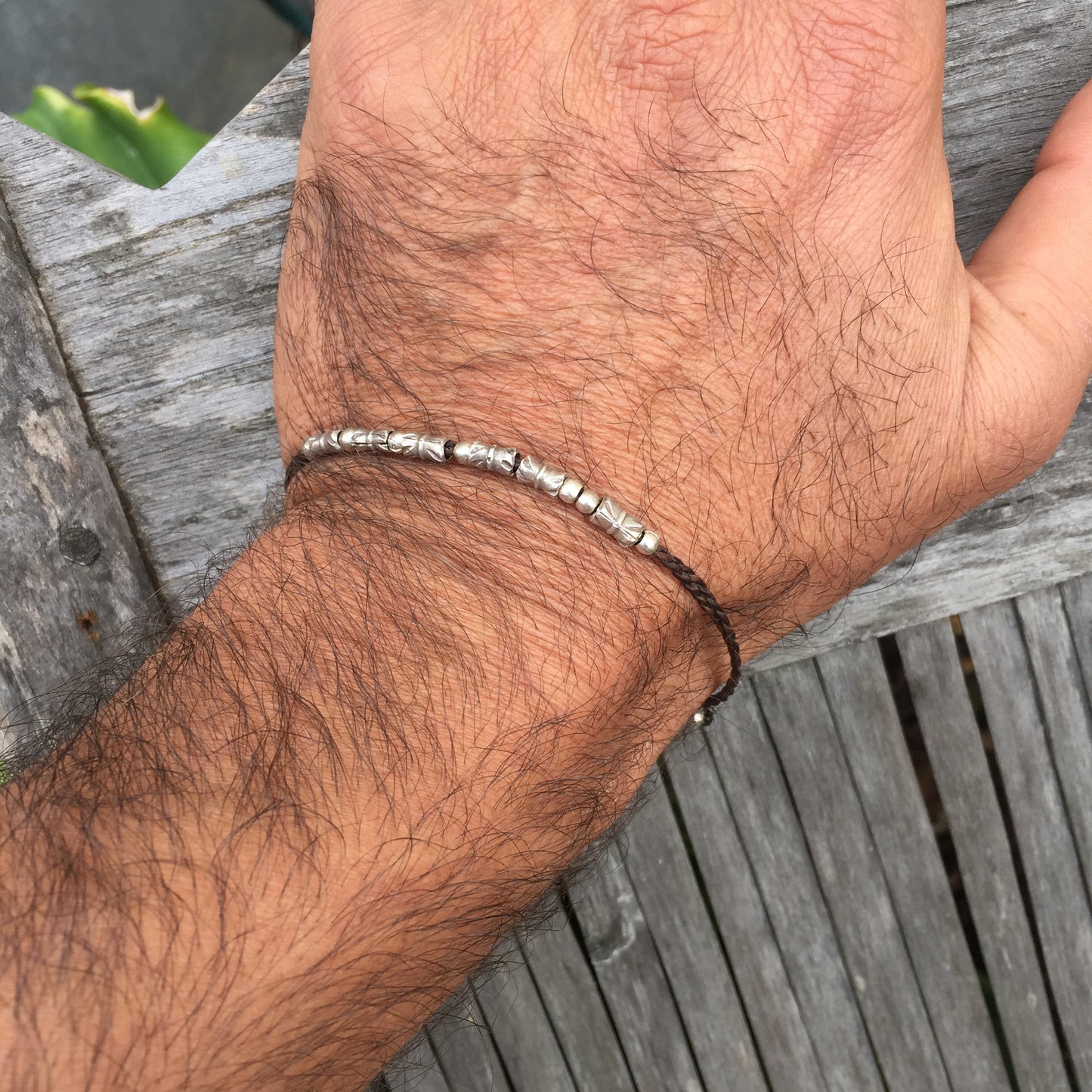 Hilltribe Silver Turquoise Adjustable Bracelet