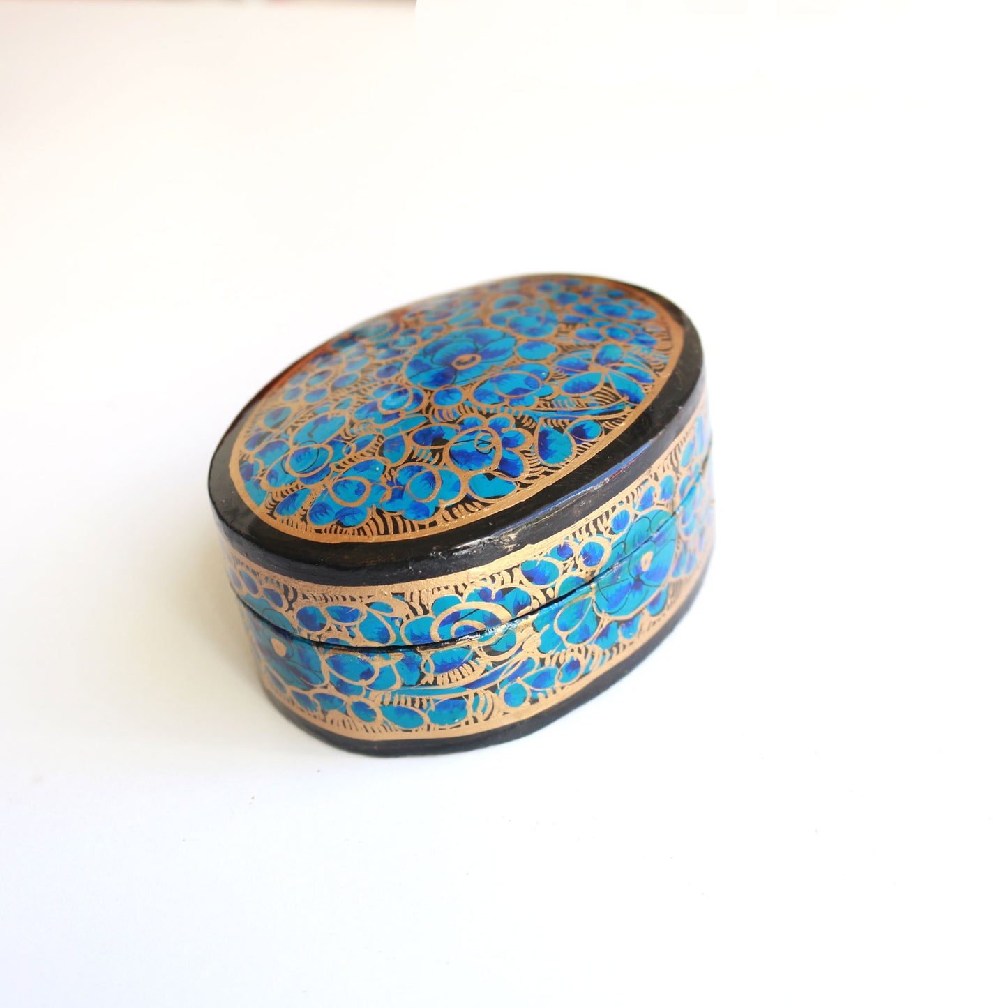 Oval Paper Mache Box
