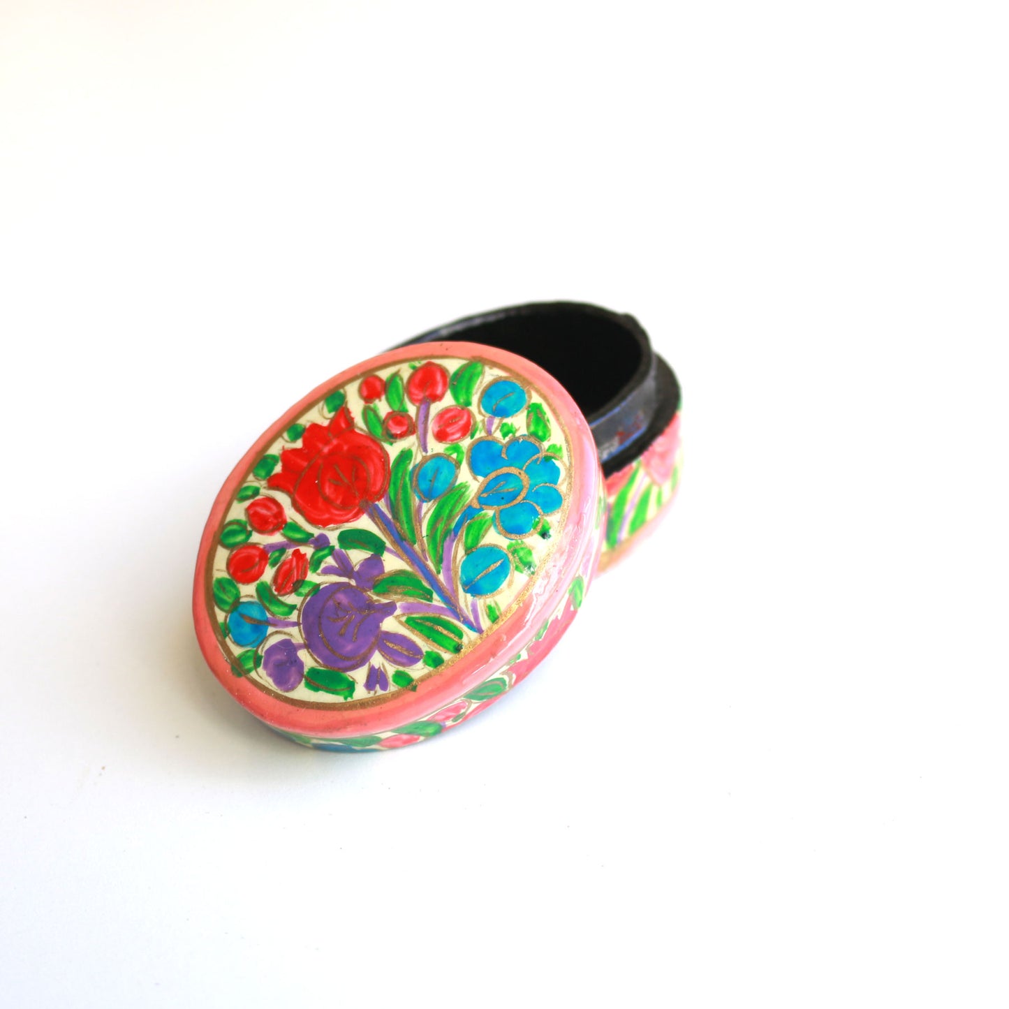 Hand painted paper mache box