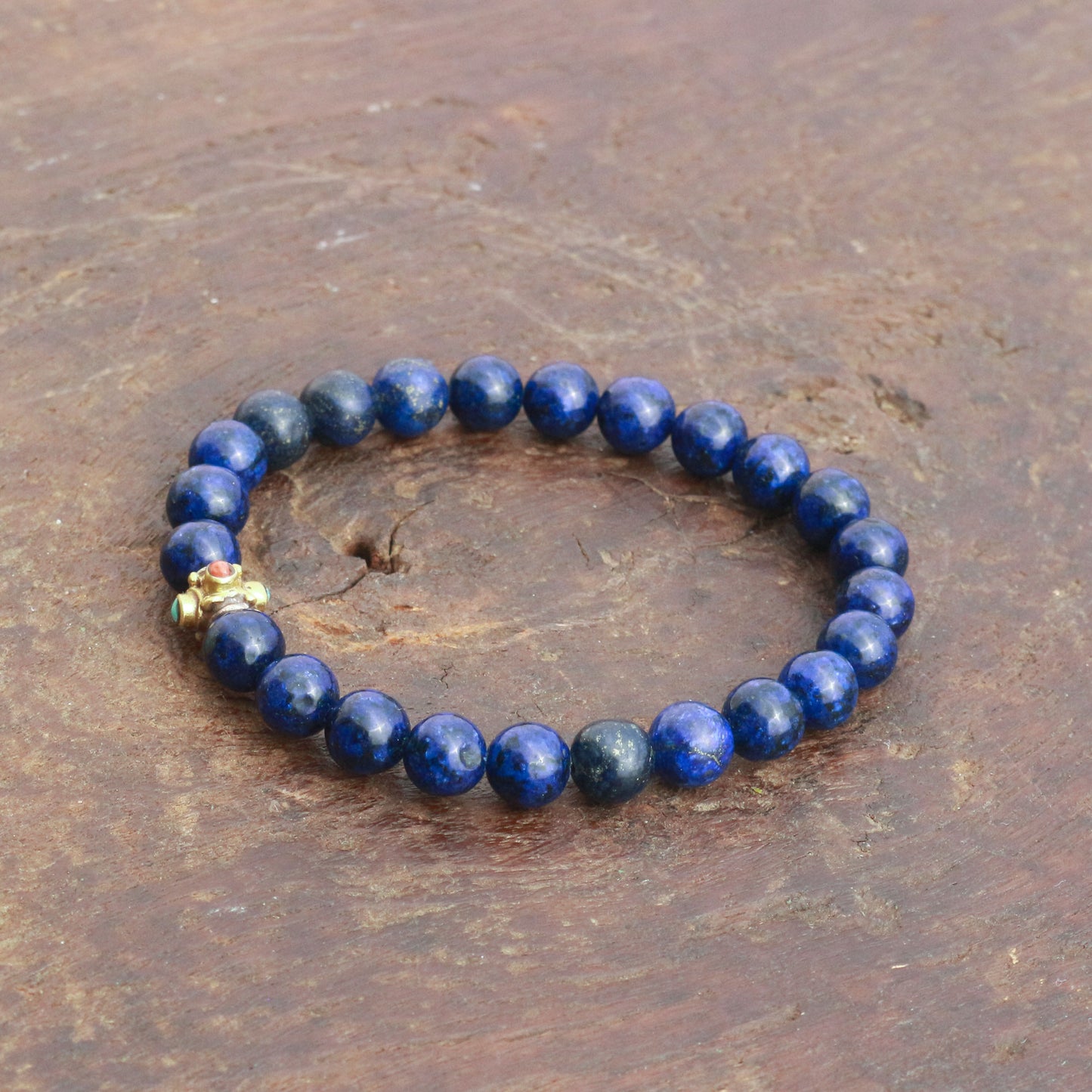 Lapis Lazuli Beads On stretchy Bracelet