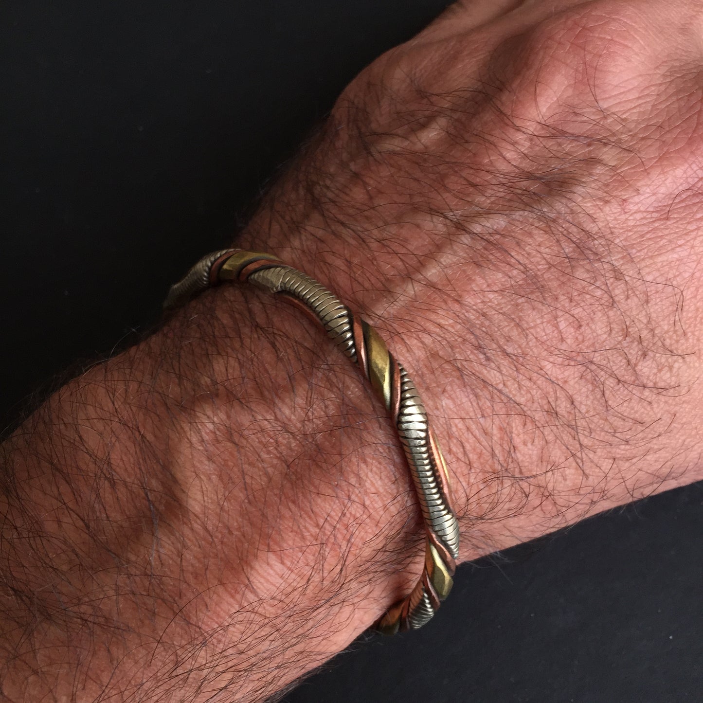 Braided Three Metal Bracelet
