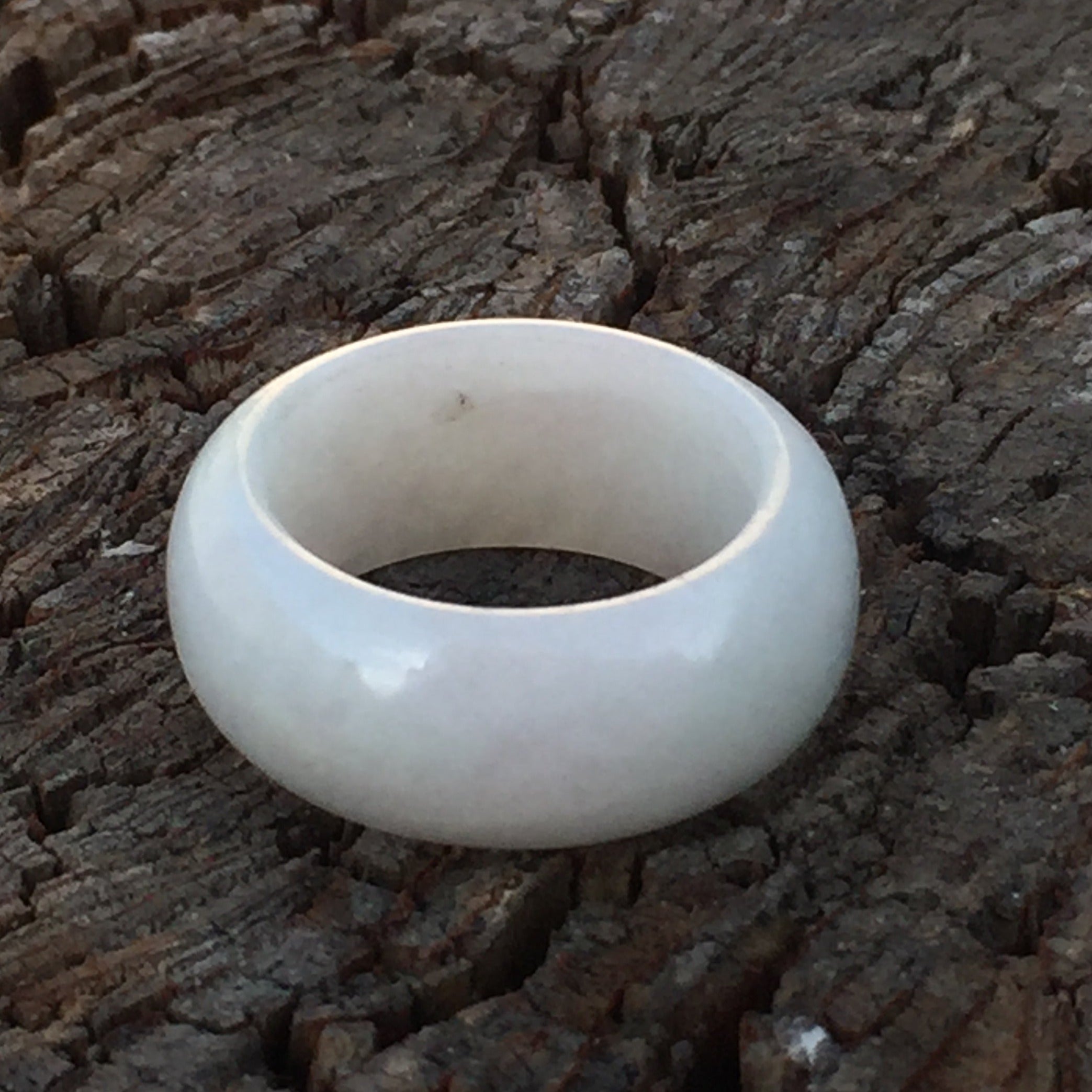 Wide deals jade ring