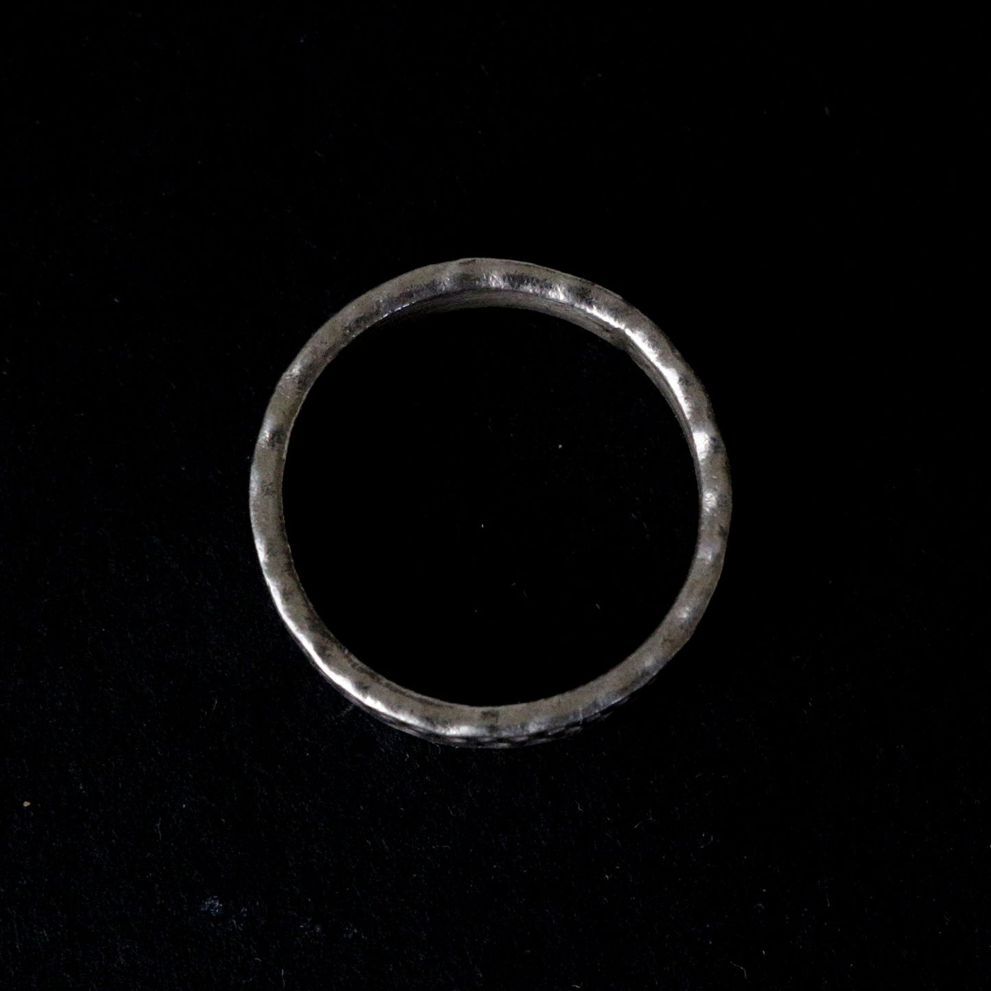 Hammered Silver Band Ring