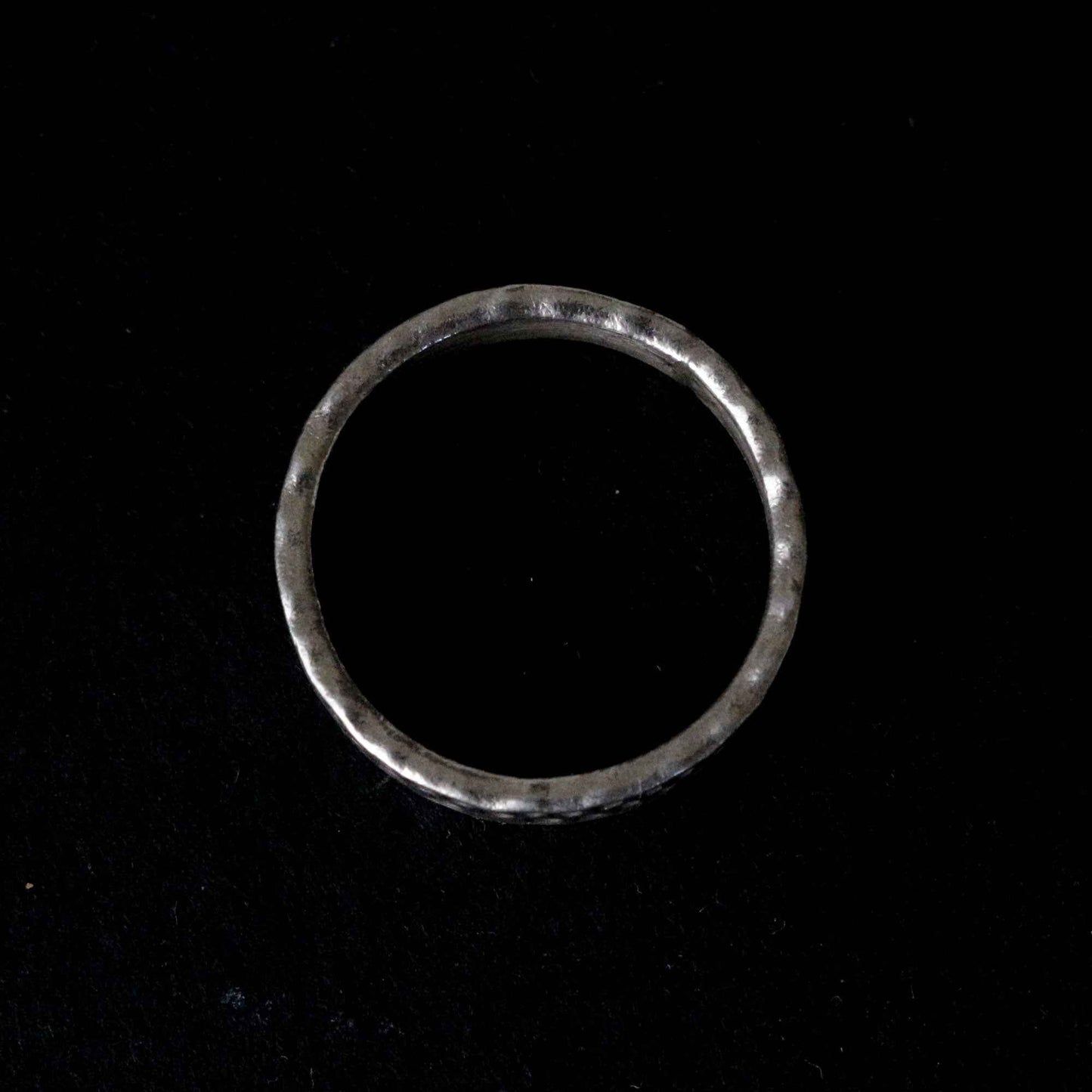 Hammered Silver Band Ring