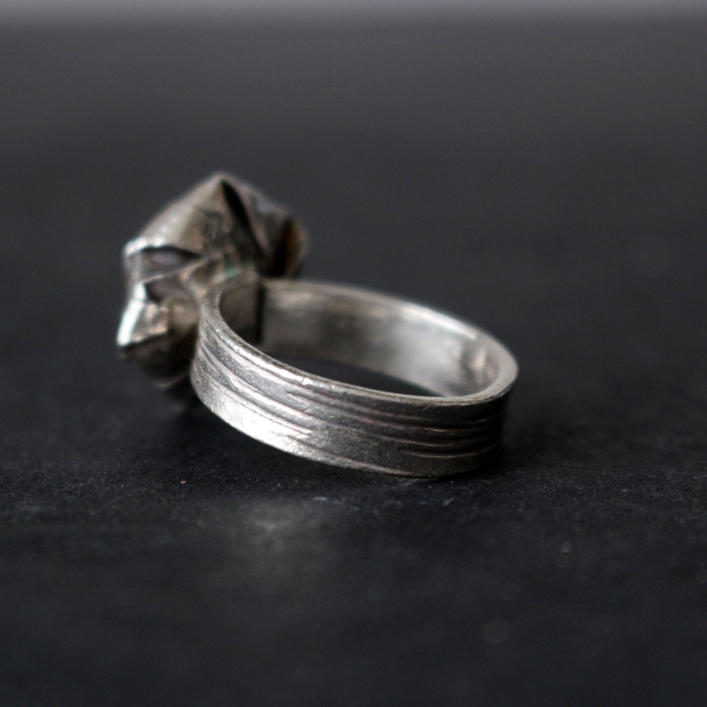 Silver Rose Bud Ring