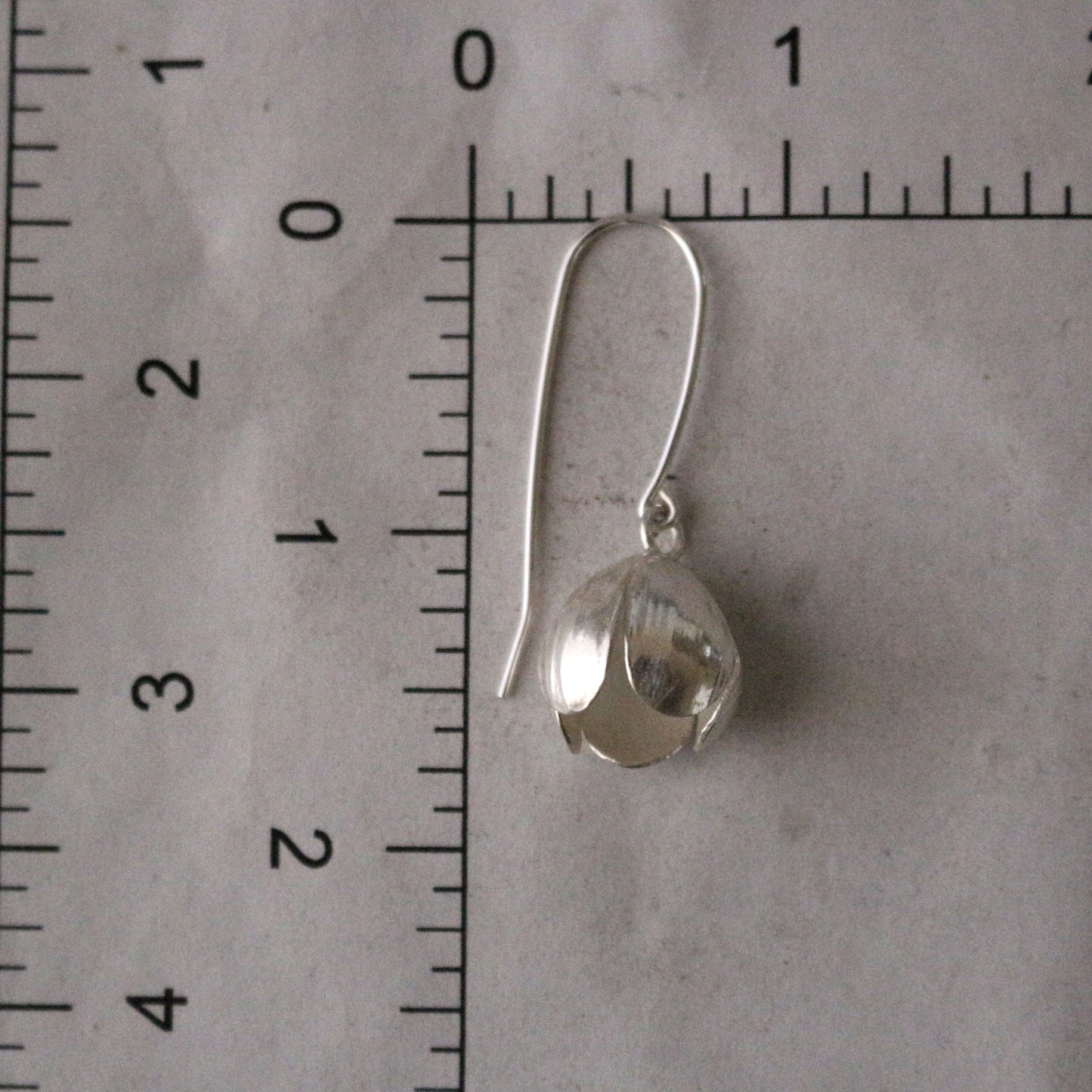 Silver Bud Dangle Earrings