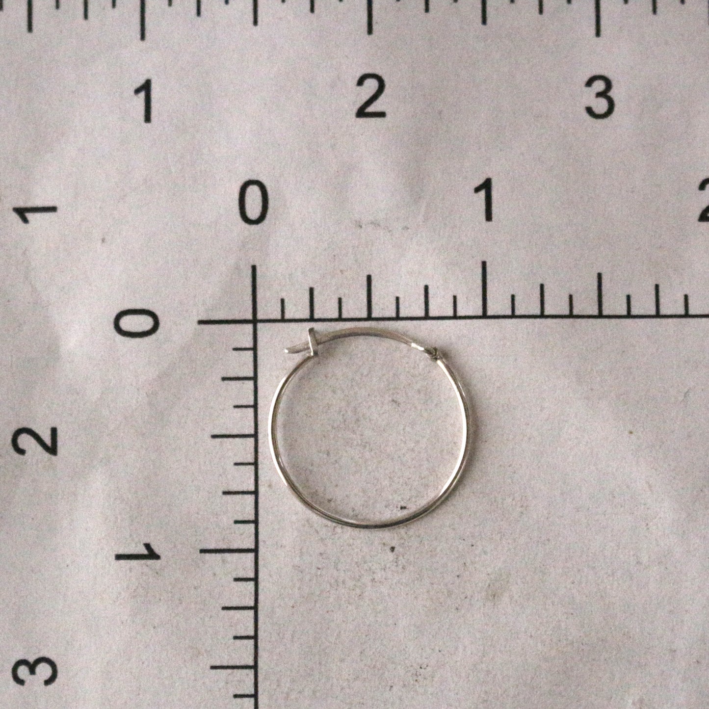 Simple Light Weight Sterling Silver Hoop Earrings