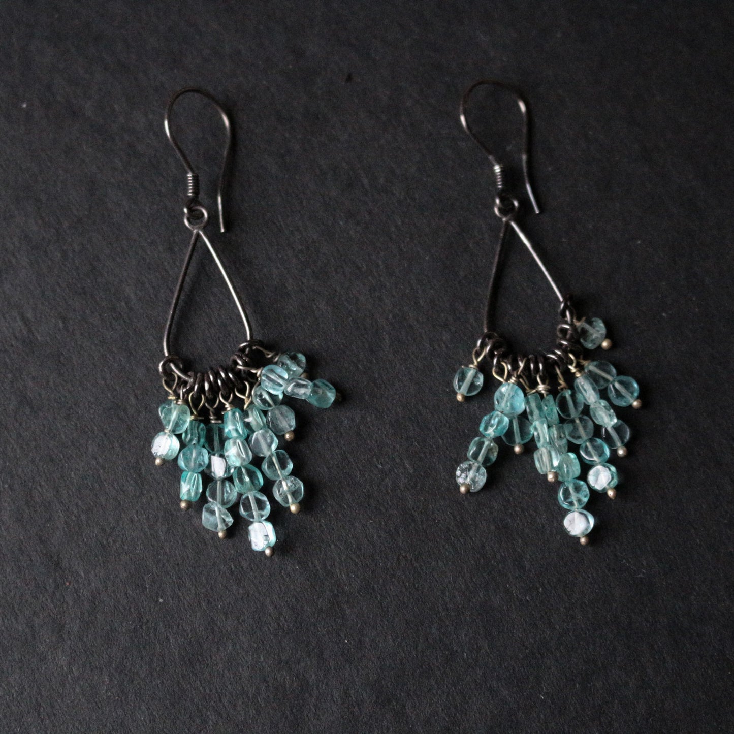 Blue Apatite Dangle Earrings