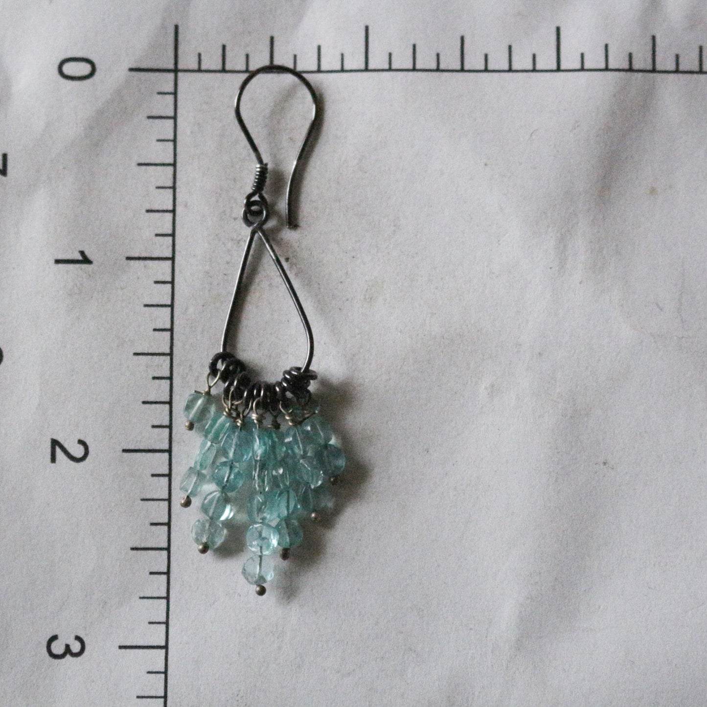 Blue Apatite Dangle Earrings