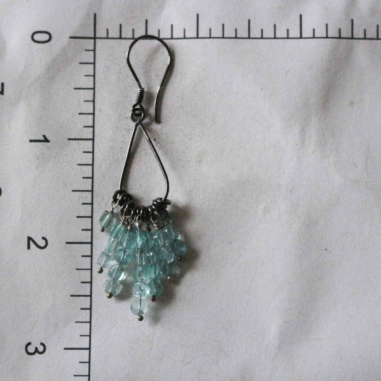 Blue Apatite Dangle Earrings
