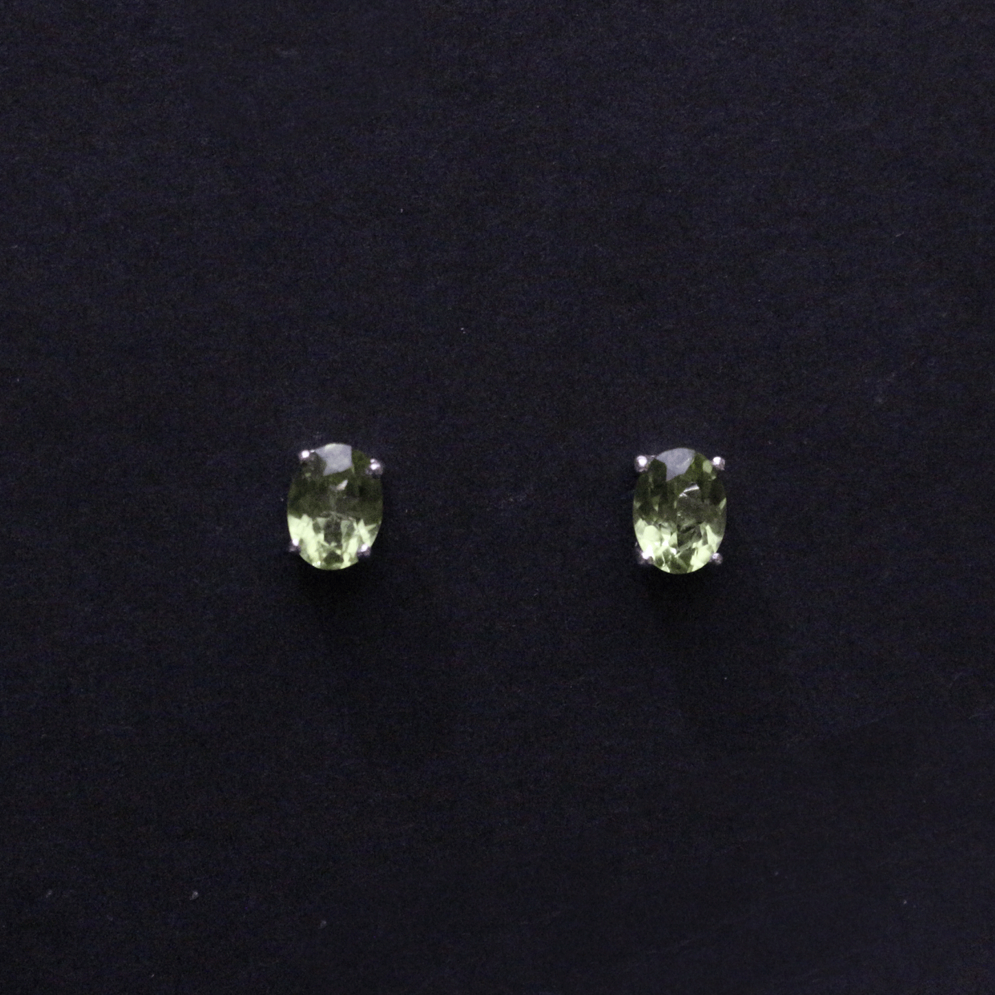 Faceted Peridot Stud Earrings