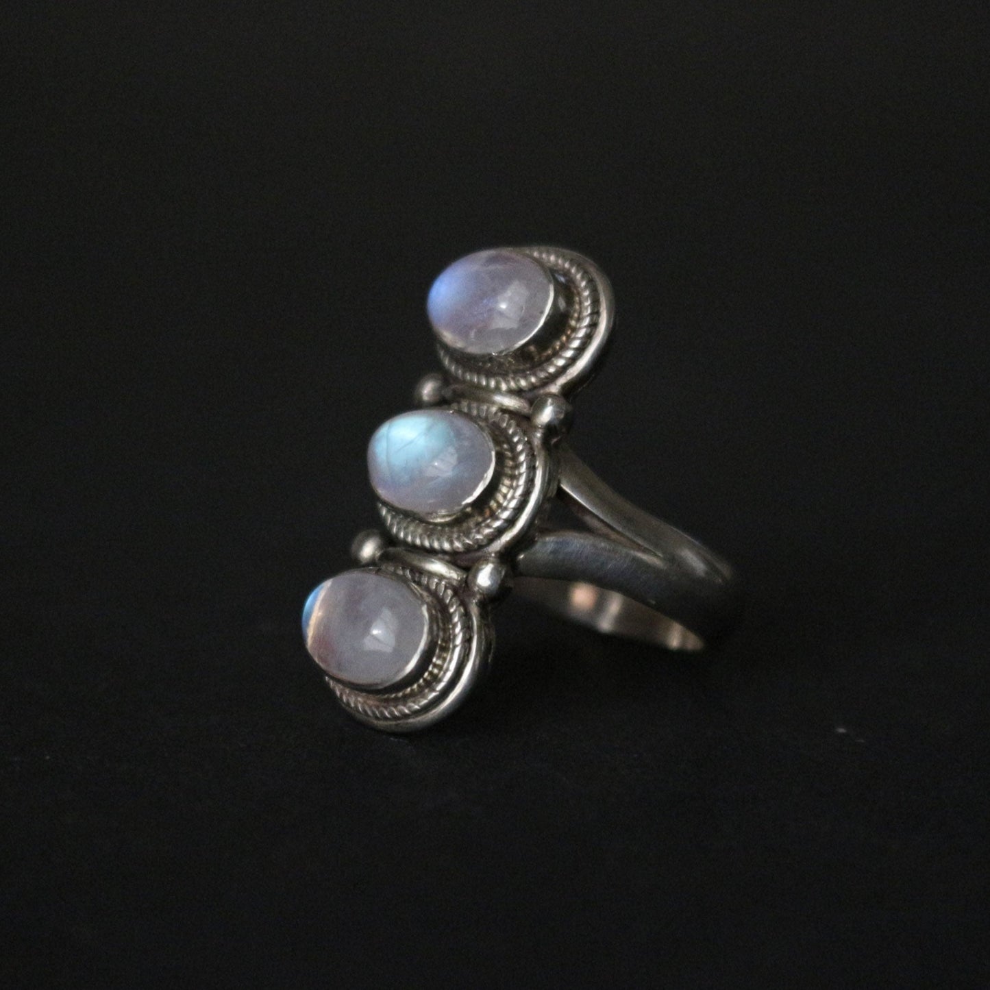 Rainbow Moonstone Ring