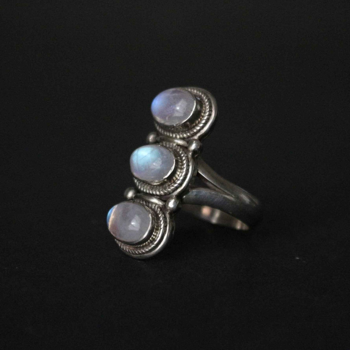 Rainbow Moonstone Ring