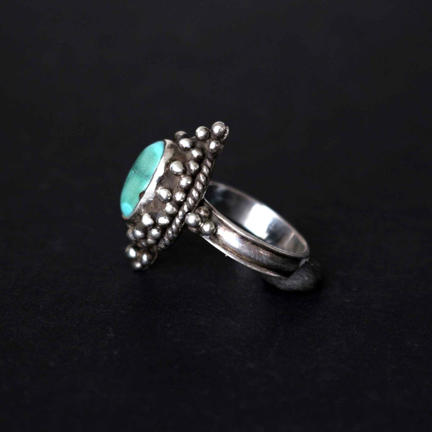 Vintage Tibetan Turquoise Silver Ring