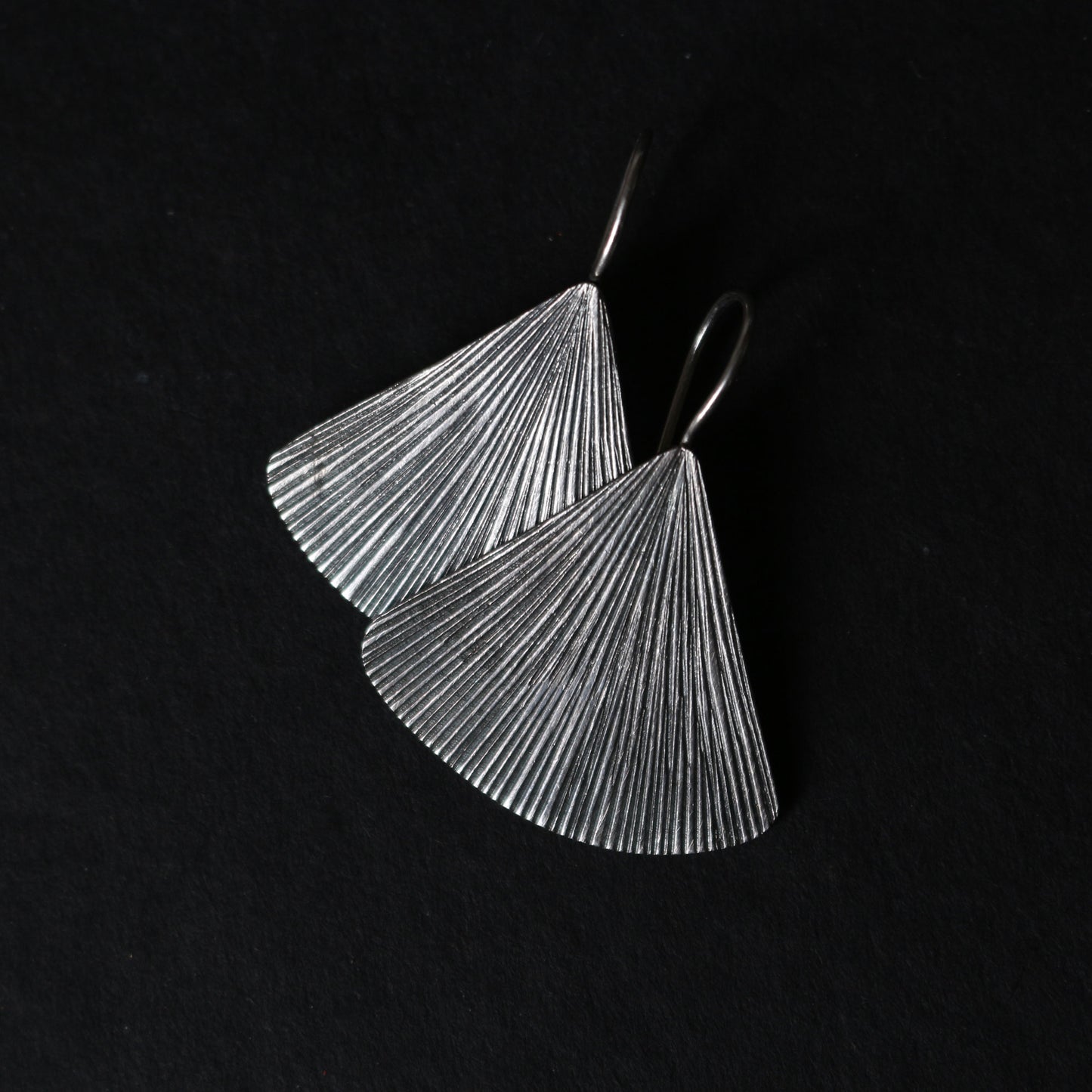 Silver Fan Earrings