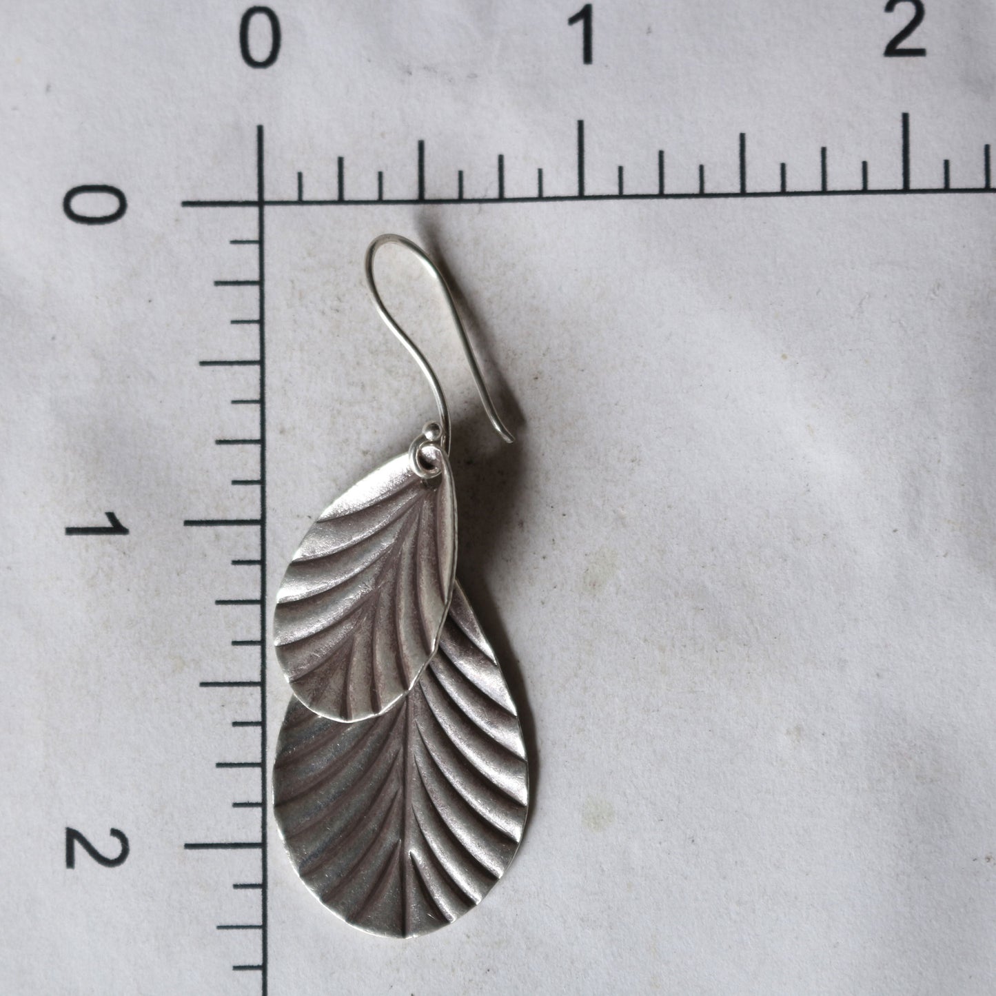 Silver Leaf Dangle Earrings