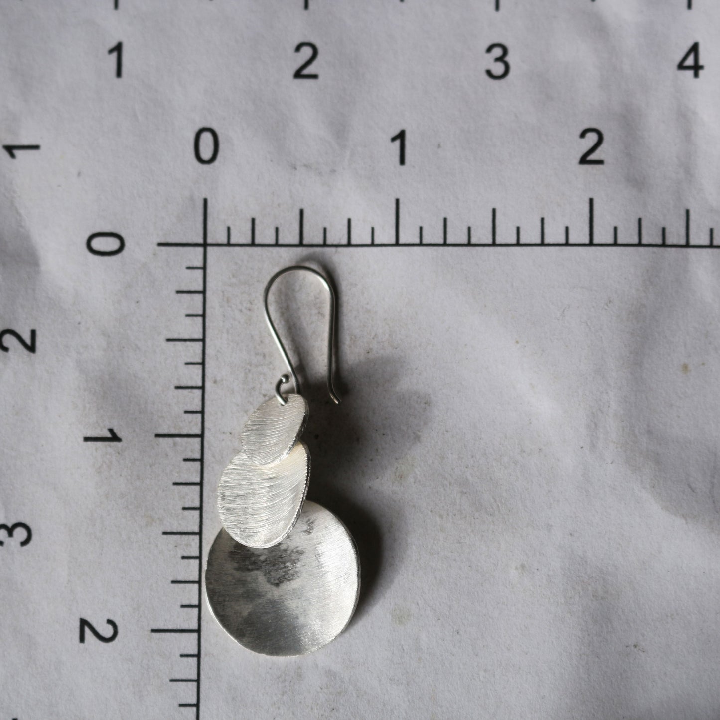 Brushed Hilltribe Silver Dangle Earrings
