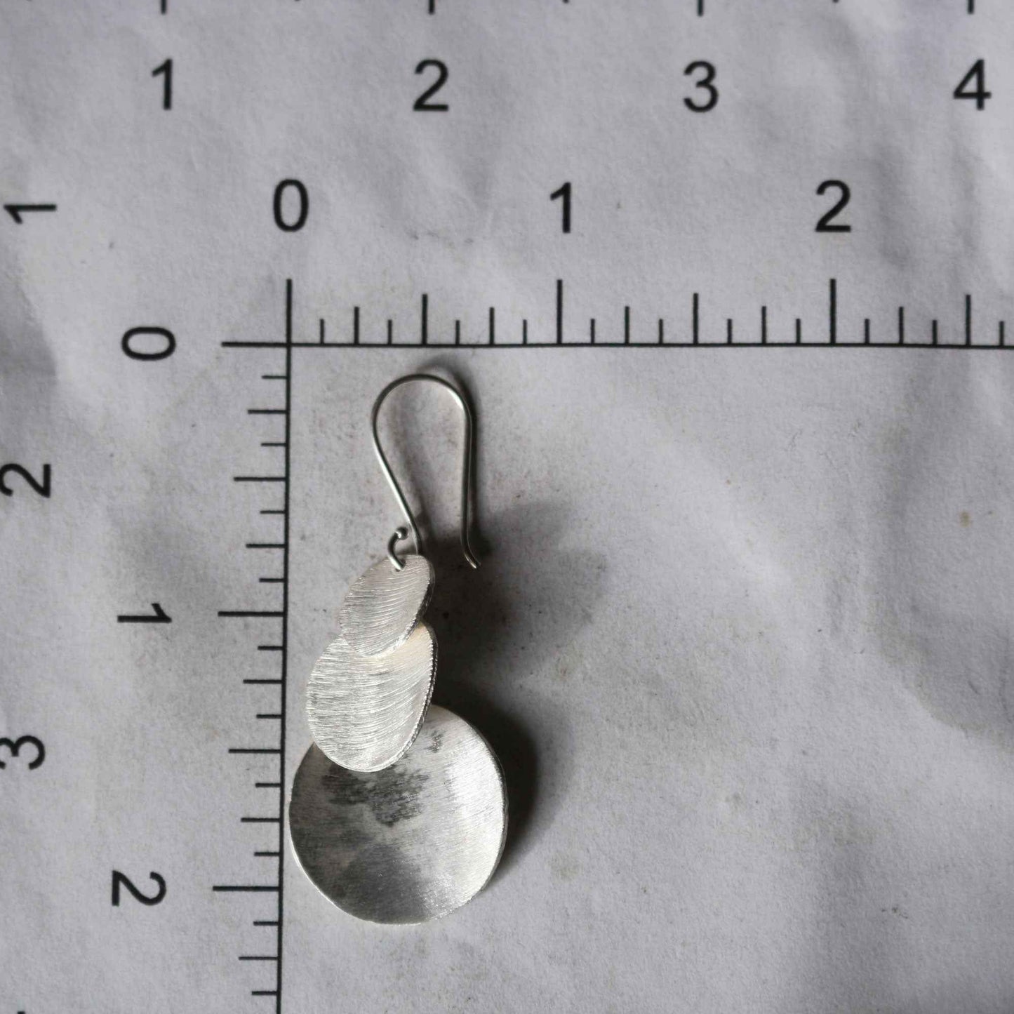 Brushed Hilltribe Silver Dangle Earrings