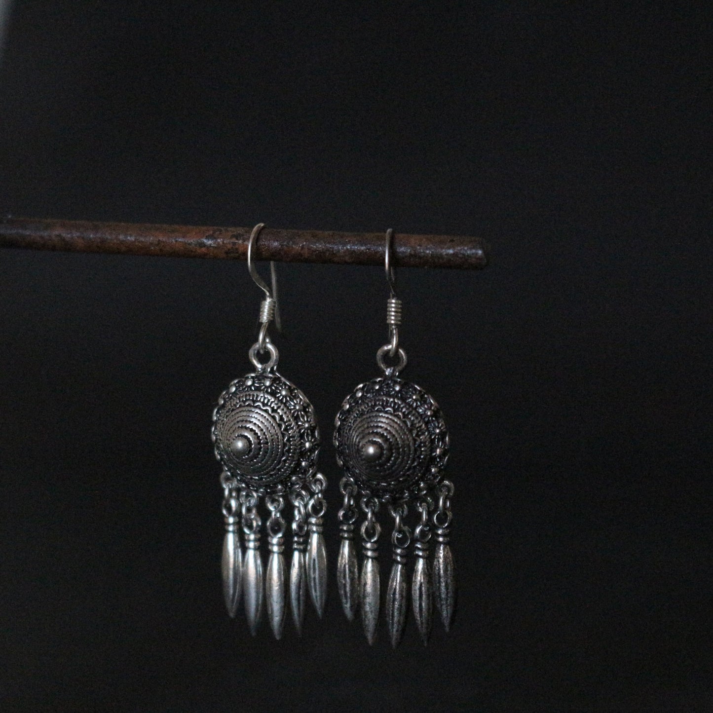 Hilltribe Silver Dangle Earrings