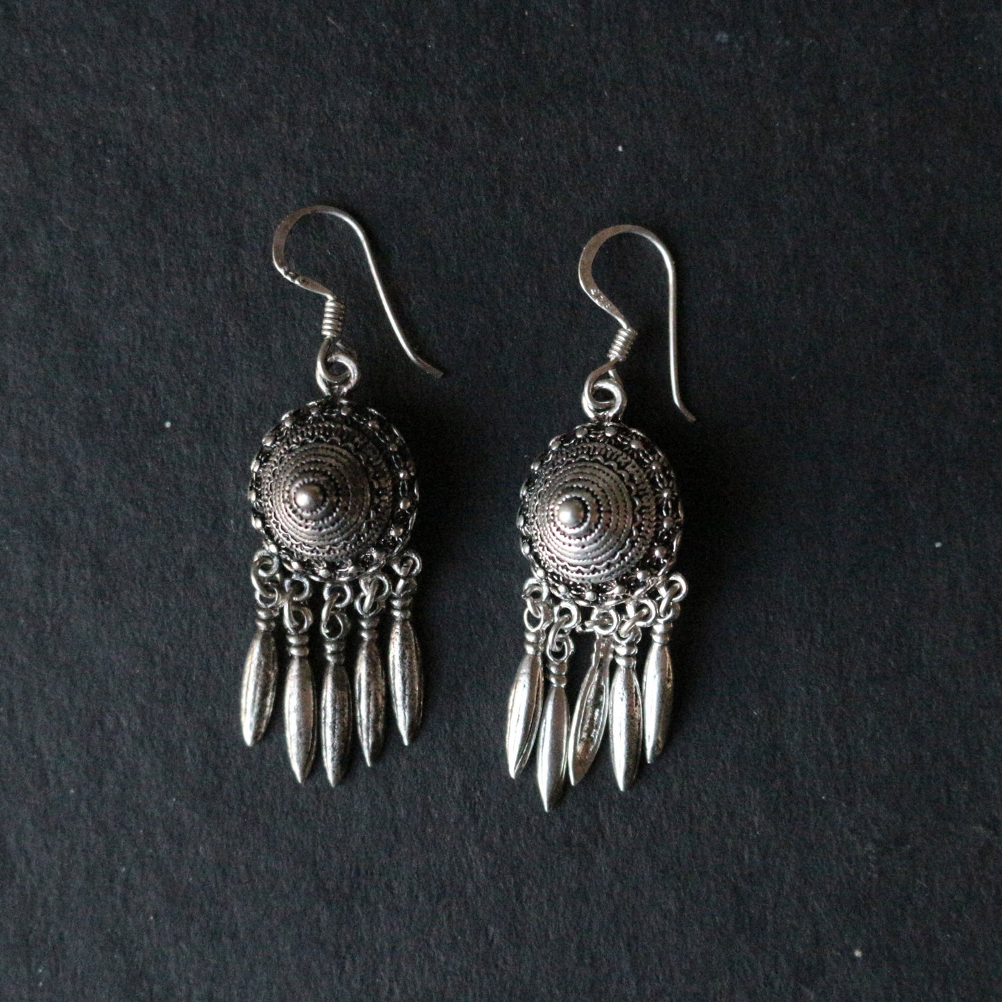 Hilltribe Silver Dangle Earrings