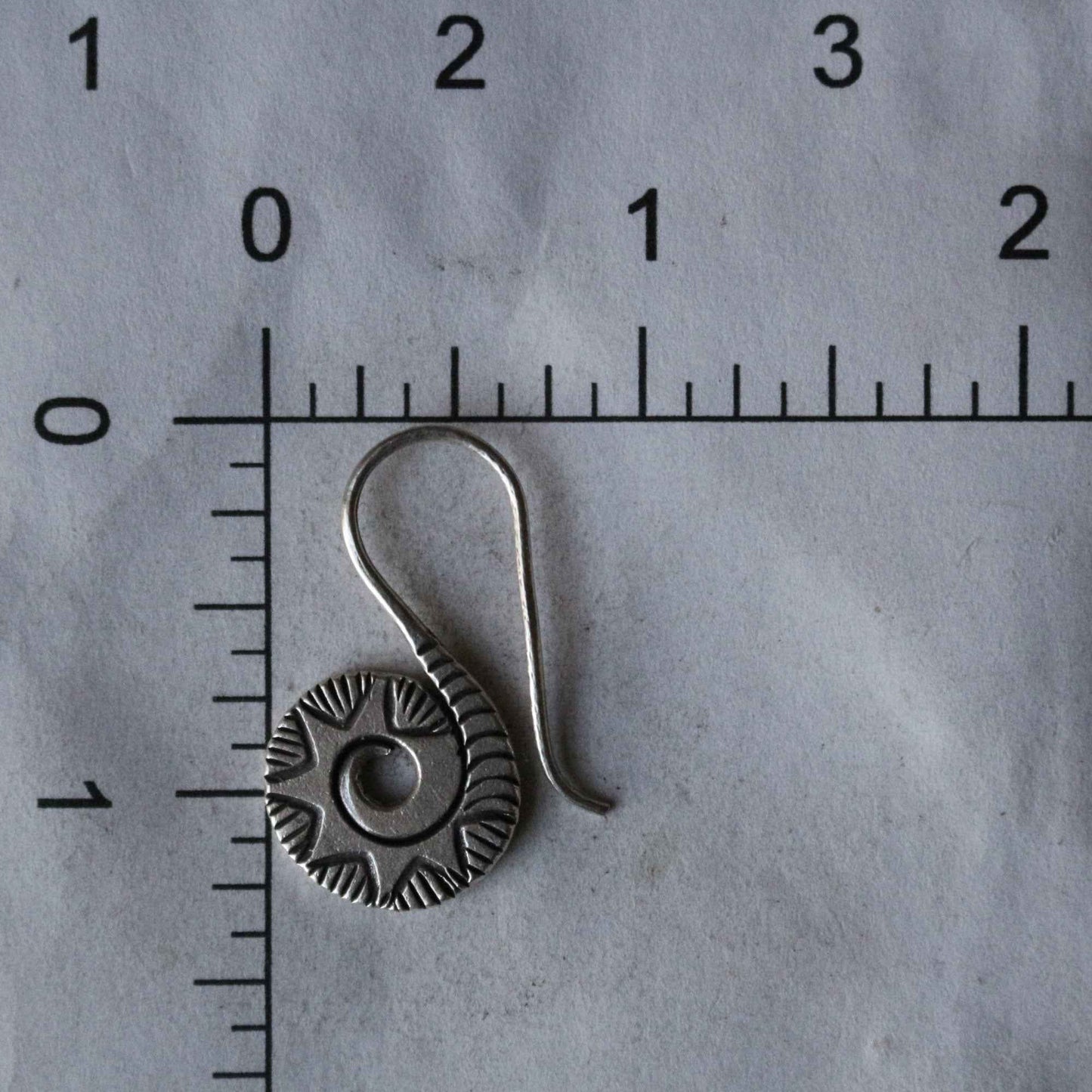 Hilltribe Silver Spiral Earrings