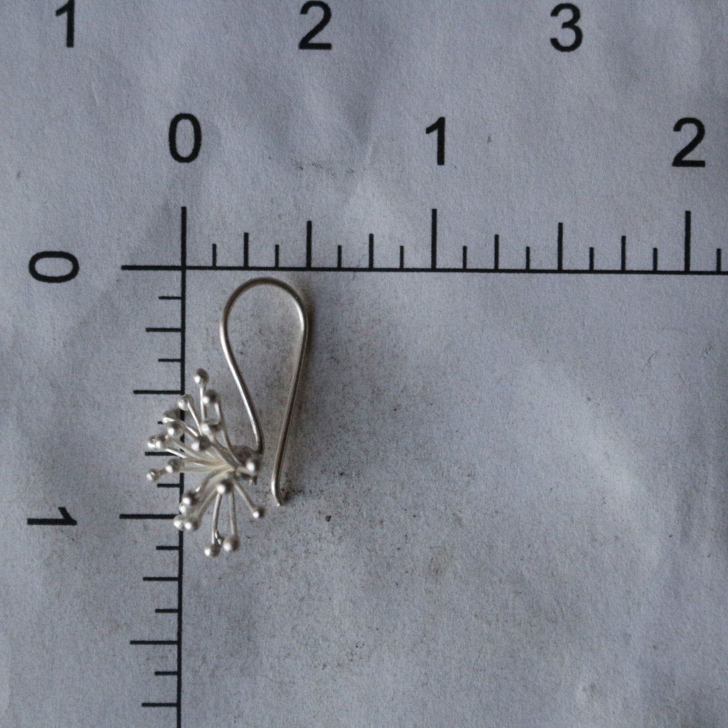 Sea Urchin Silver Earrings