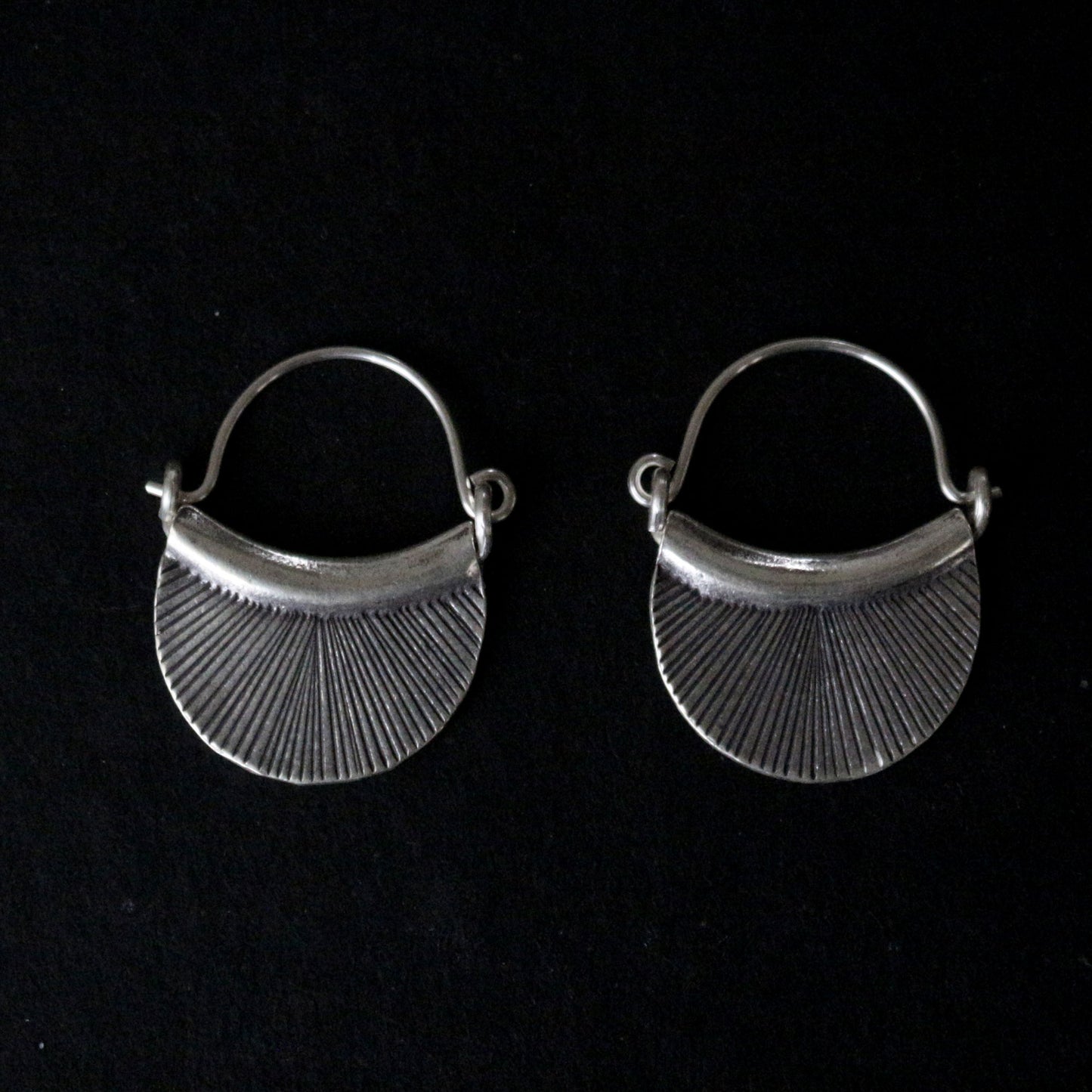 Half Moon Hoop Earrings