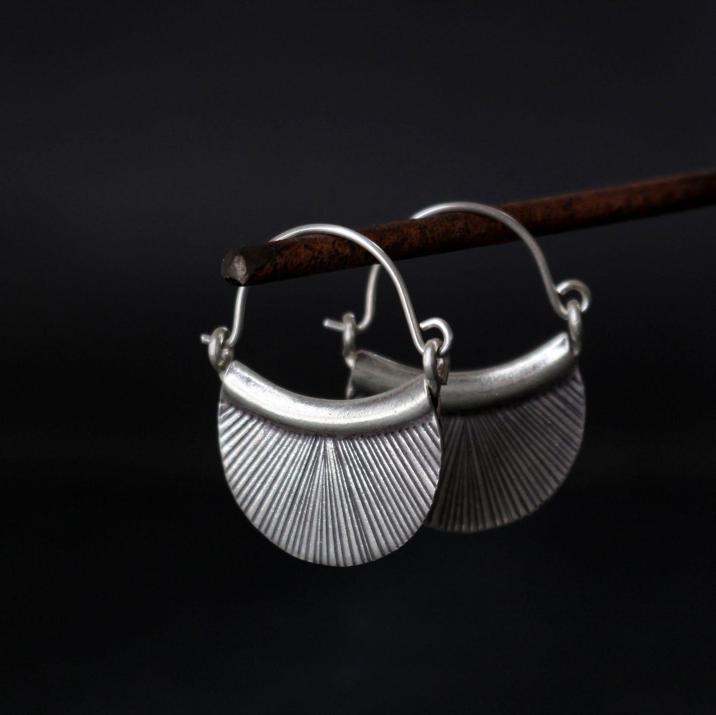 Half Moon Hoop Earrings