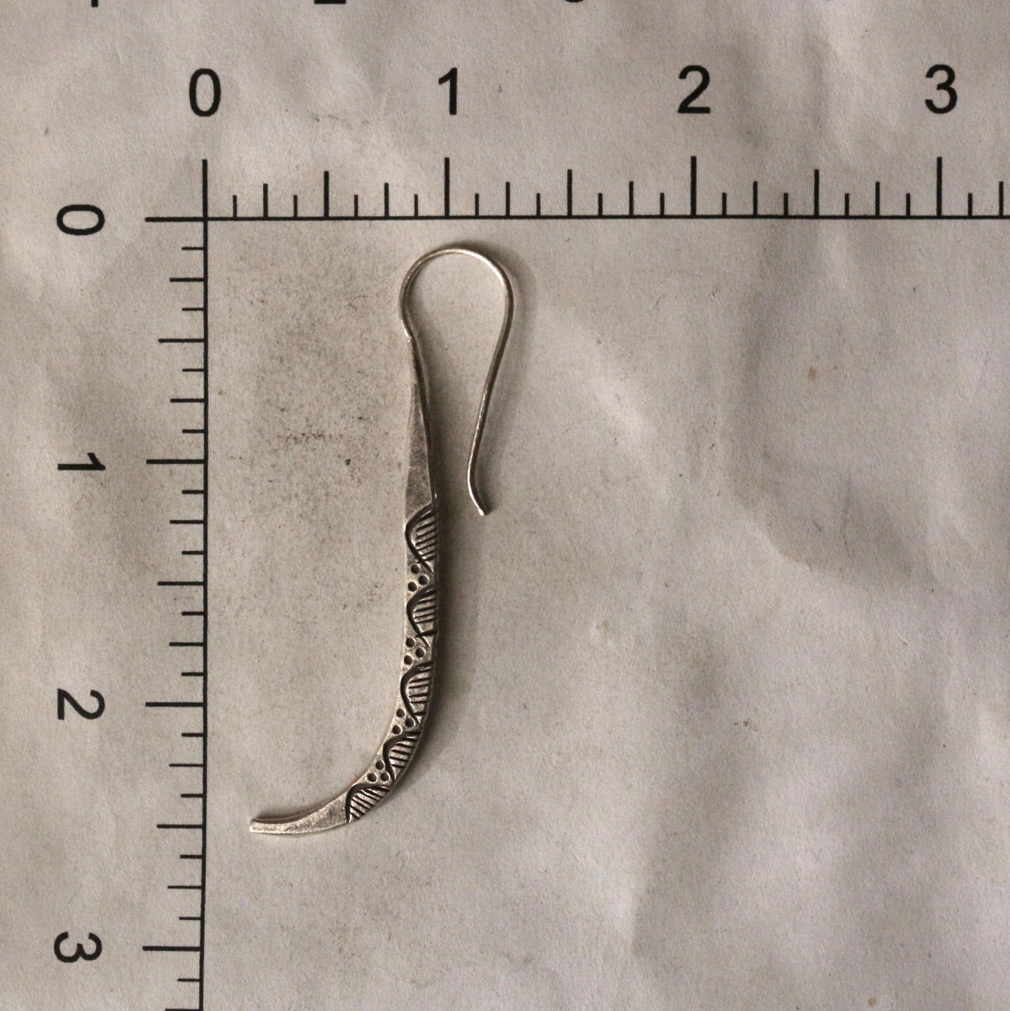 Etched Silver Earrings