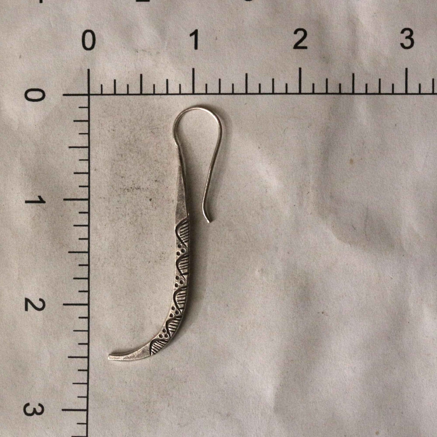 Etched Silver Earrings